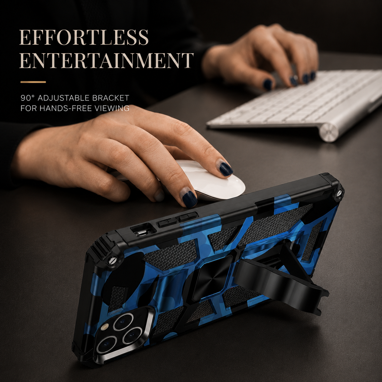 Premium iPhone Case MagSafe Compatible Rugged Armor Camouflage Protective Cover Shockproof Kickstand Heavy Duty Camera Protection Design