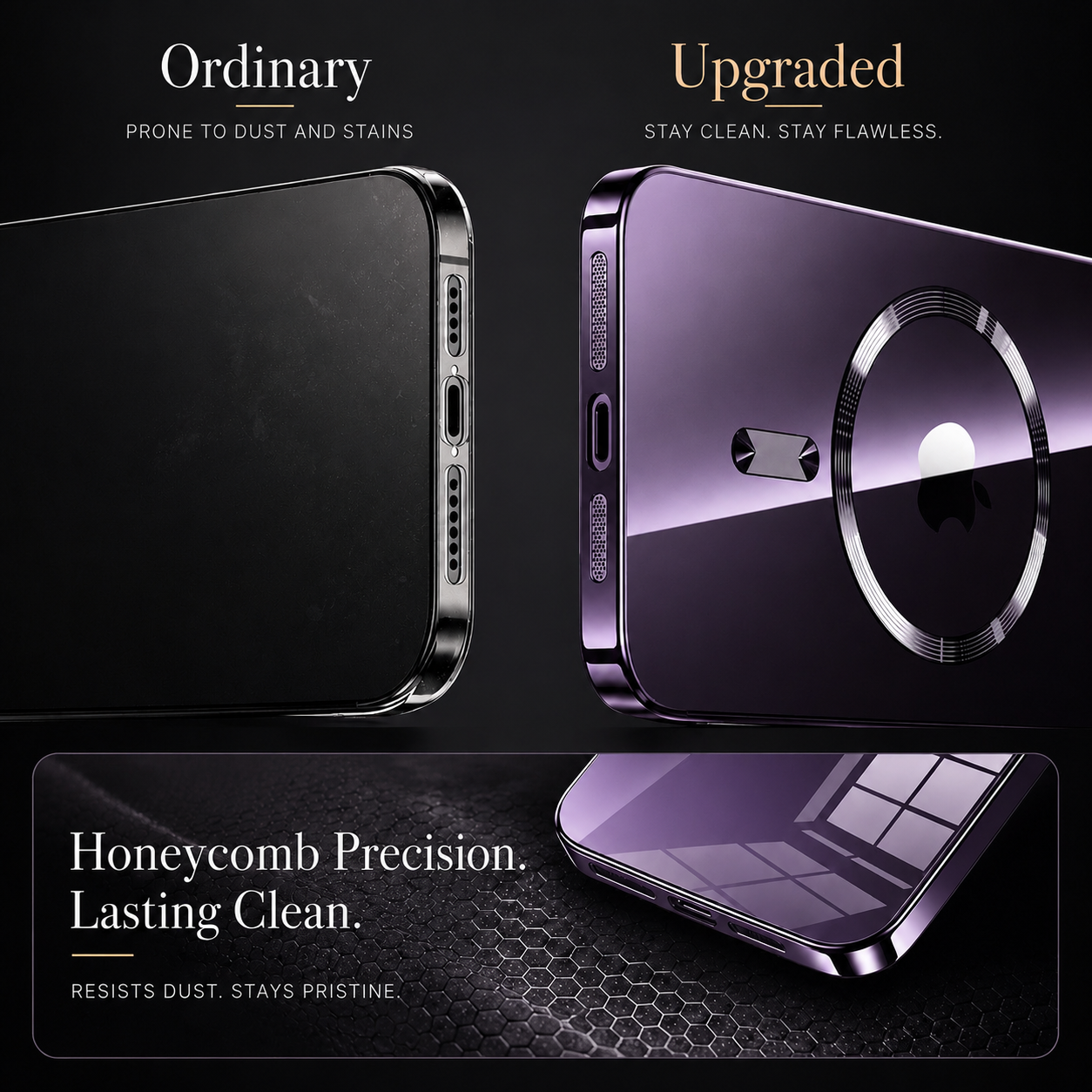 Premium iPhone Case MagSafe Compatible Transparent Acrylic Protective Cover Shockproof Tempered Camera Protection Anti Scratch Clear Slim Design