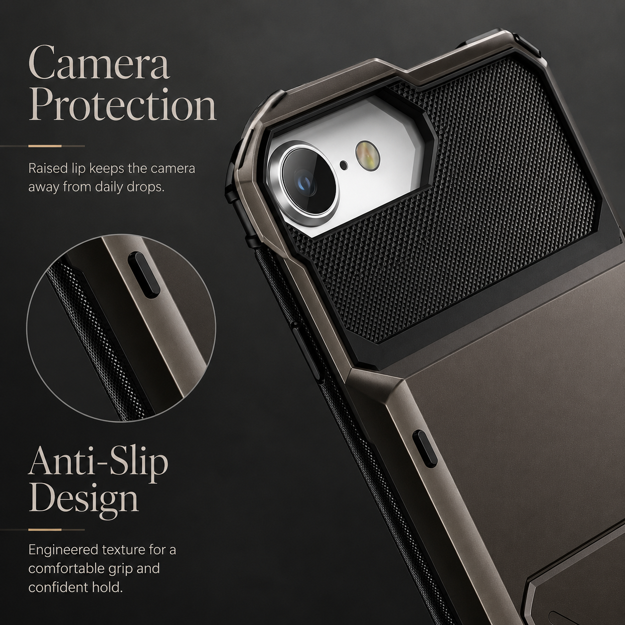 Premium iPhone Case MagSafe Compatible Wallet Armor Cover Card Holder Magnetic Ring Kickstand TPU Bumper Shockproof Scratch Resistant Full Coverage