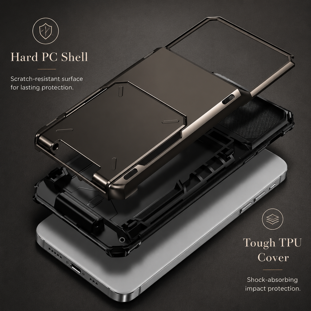 Premium iPhone Case MagSafe Compatible Wallet Cover Card Holder Magnetic Shockproof Protective Case Ultra Thin Camera Protection 4 Card Slot Full Coverage