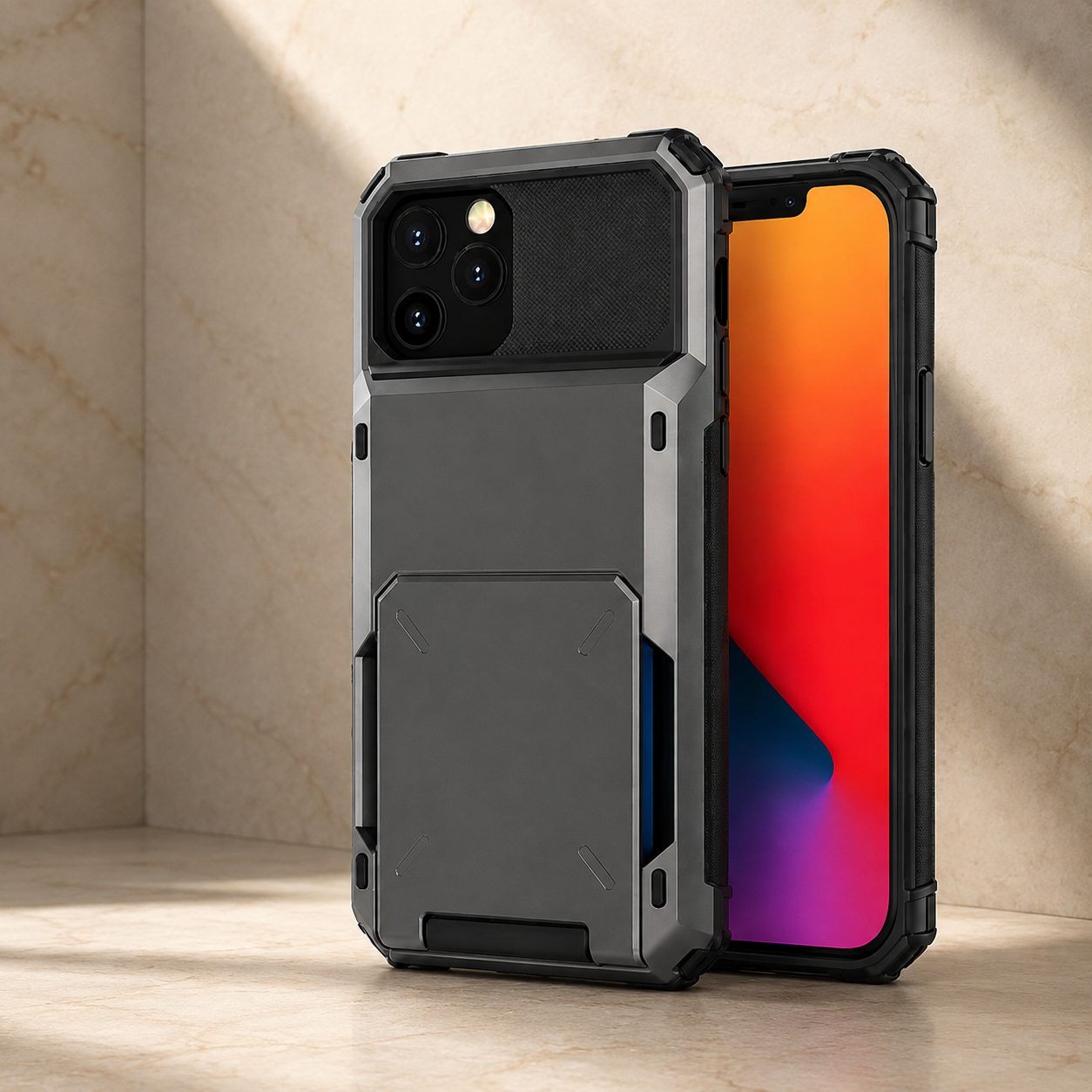 Premium iPhone Case MagSafe Compatible Wallet Cover Card Holder Magnetic Shockproof Protective Case Ultra Thin Camera Protection 4 Card Slot Full Coverage