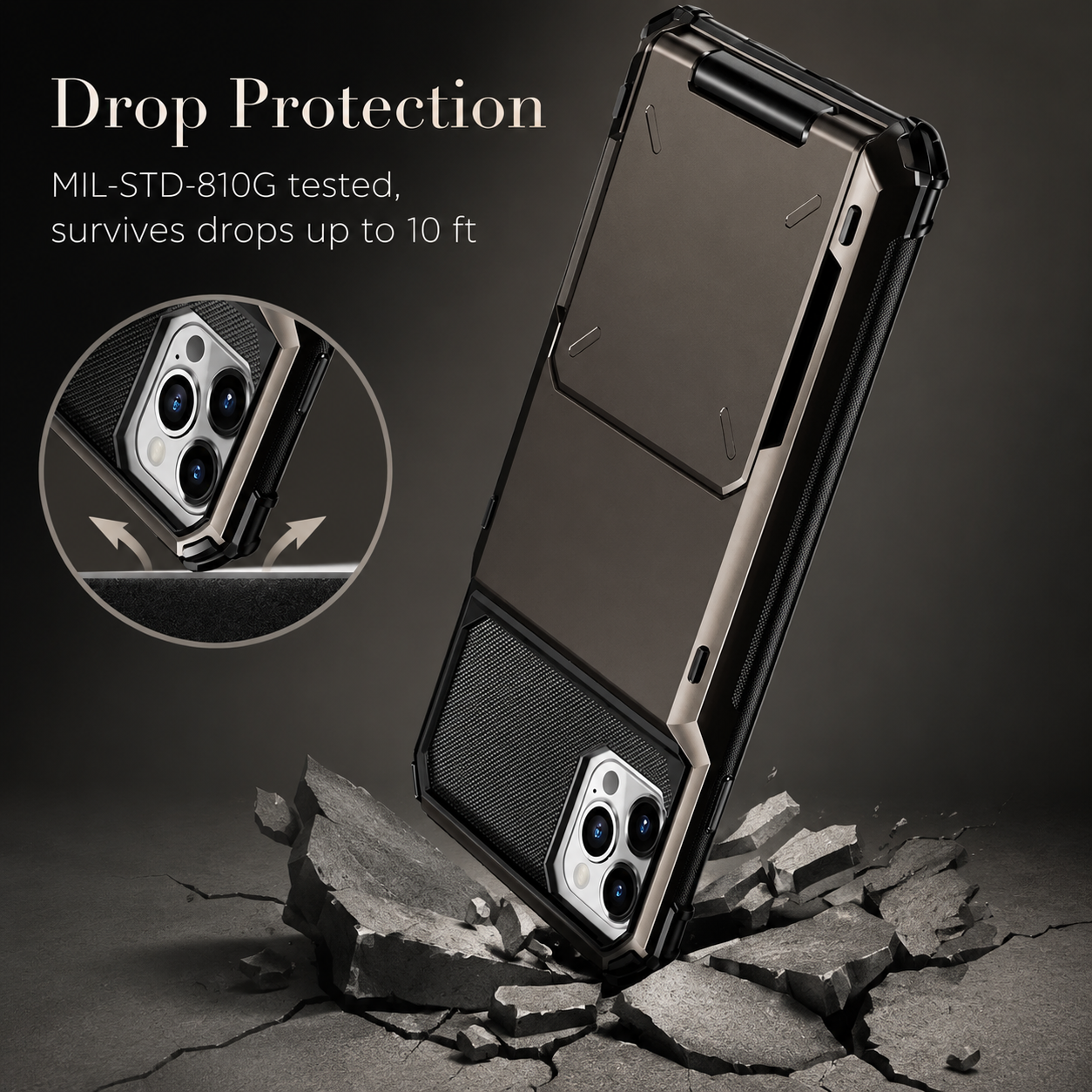 Premium iPhone Case MagSafe Compatible Wallet Cover Card Holder Magnetic Shockproof Protective Case Ultra Thin Camera Protection 4 Card Slot Full Coverage