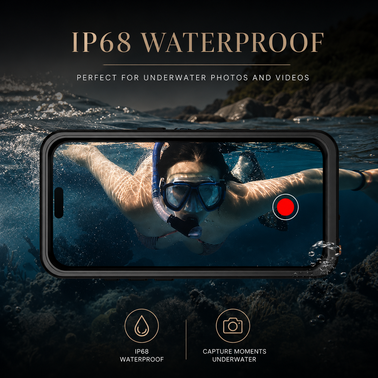 Premium iPhone Case MagSafe Compatible Waterproof Rugged Full Body Protective Cover Shockproof Dustproof Built In Screen Protector Non Slip Design