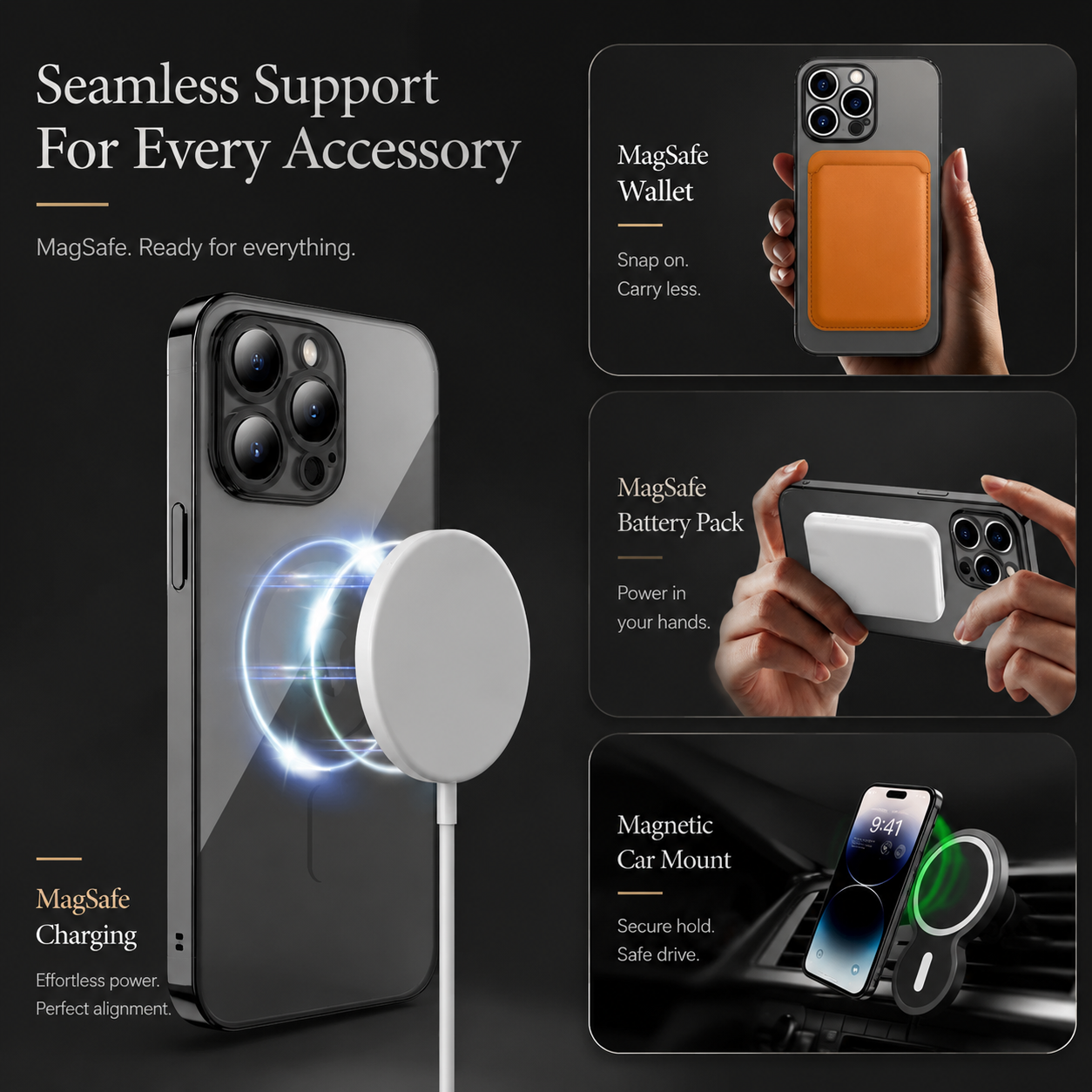 Premium iPhone Case MagSafe Plating Magnetic Wireless Charging Lens Protection Shockproof Slim Durable Protective Cover Luxury Design