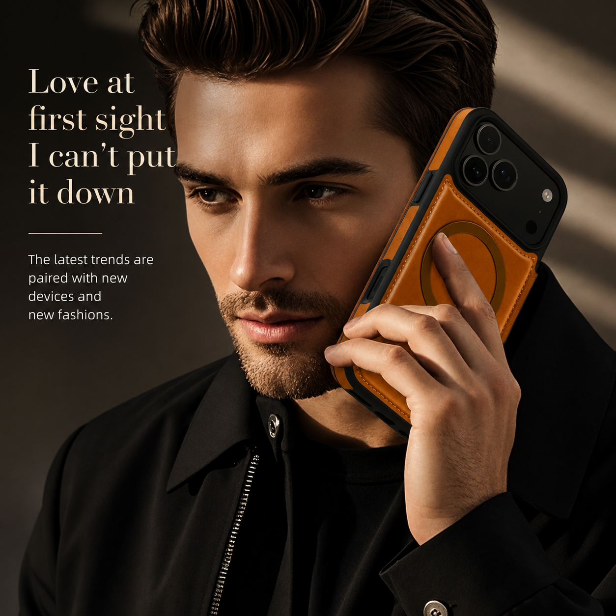 Premium iPhone Case Magnetic Leather Wallet Flip Cover Card Holder Camera Lens Protection Wireless Charging Compatible Anti Scratch Full Coverage