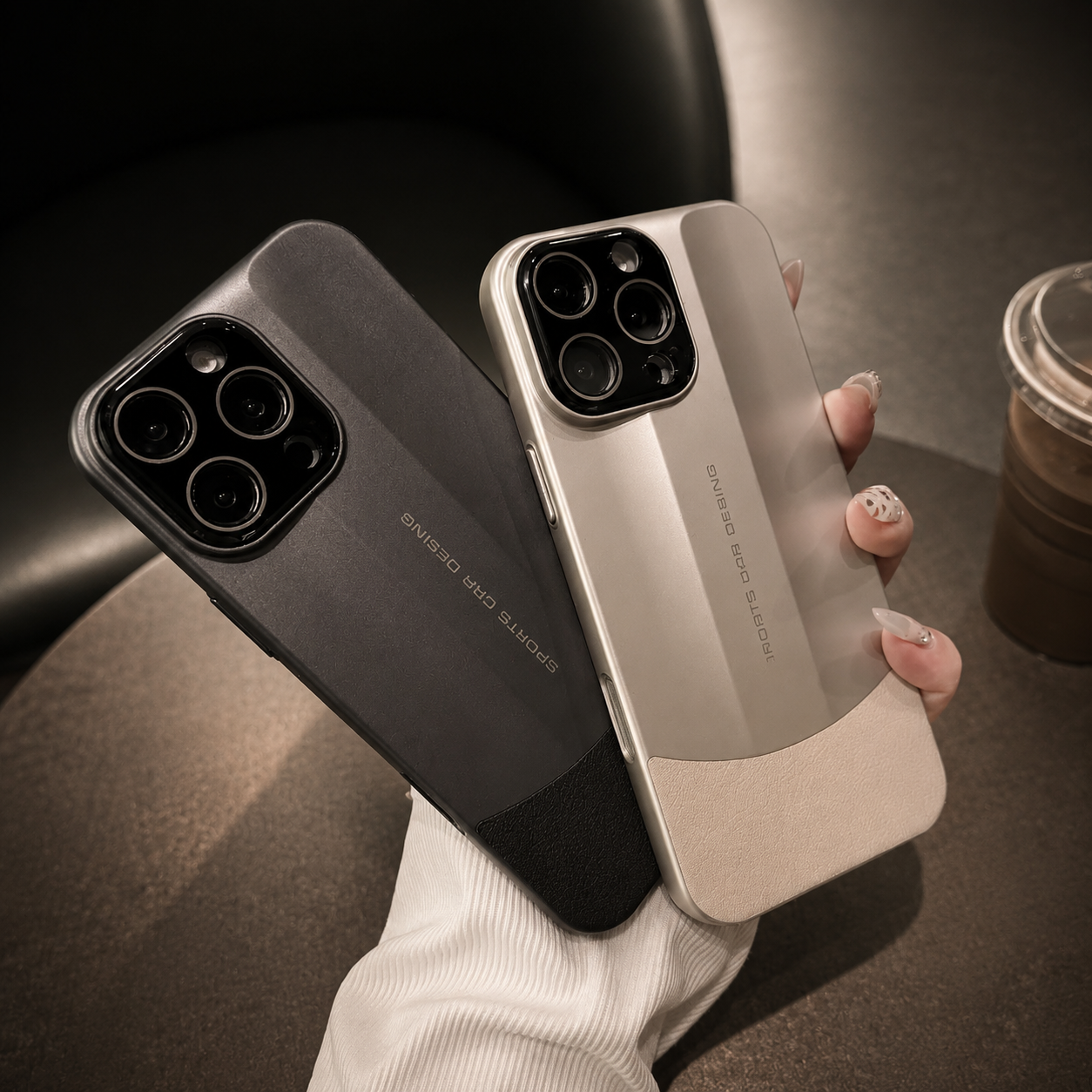 Premium iPhone Case Matte Leather Protective Cover Camera Lens Protection Anti Scratch Anti Fingerprint Slim Hard Back Non Slip Full Coverage