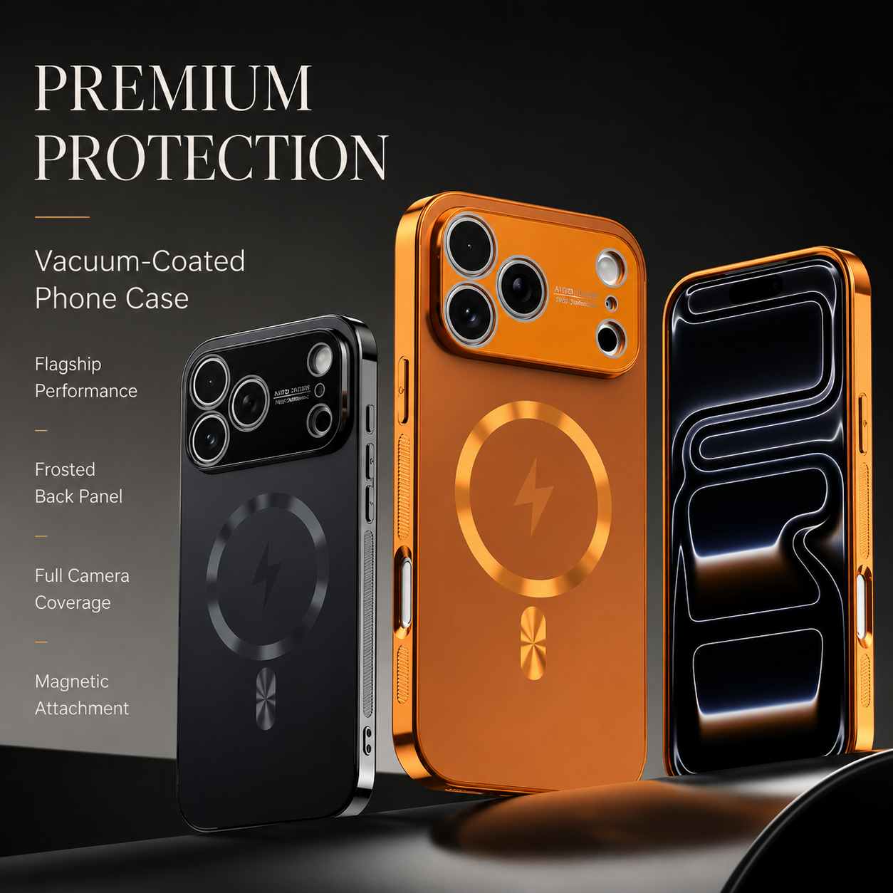Premium iPhone Case Matte Magnetic MagSafe Compatible Protective Cover Electroplated Finish Shockproof Frame Camera Lens Protector Slim Design