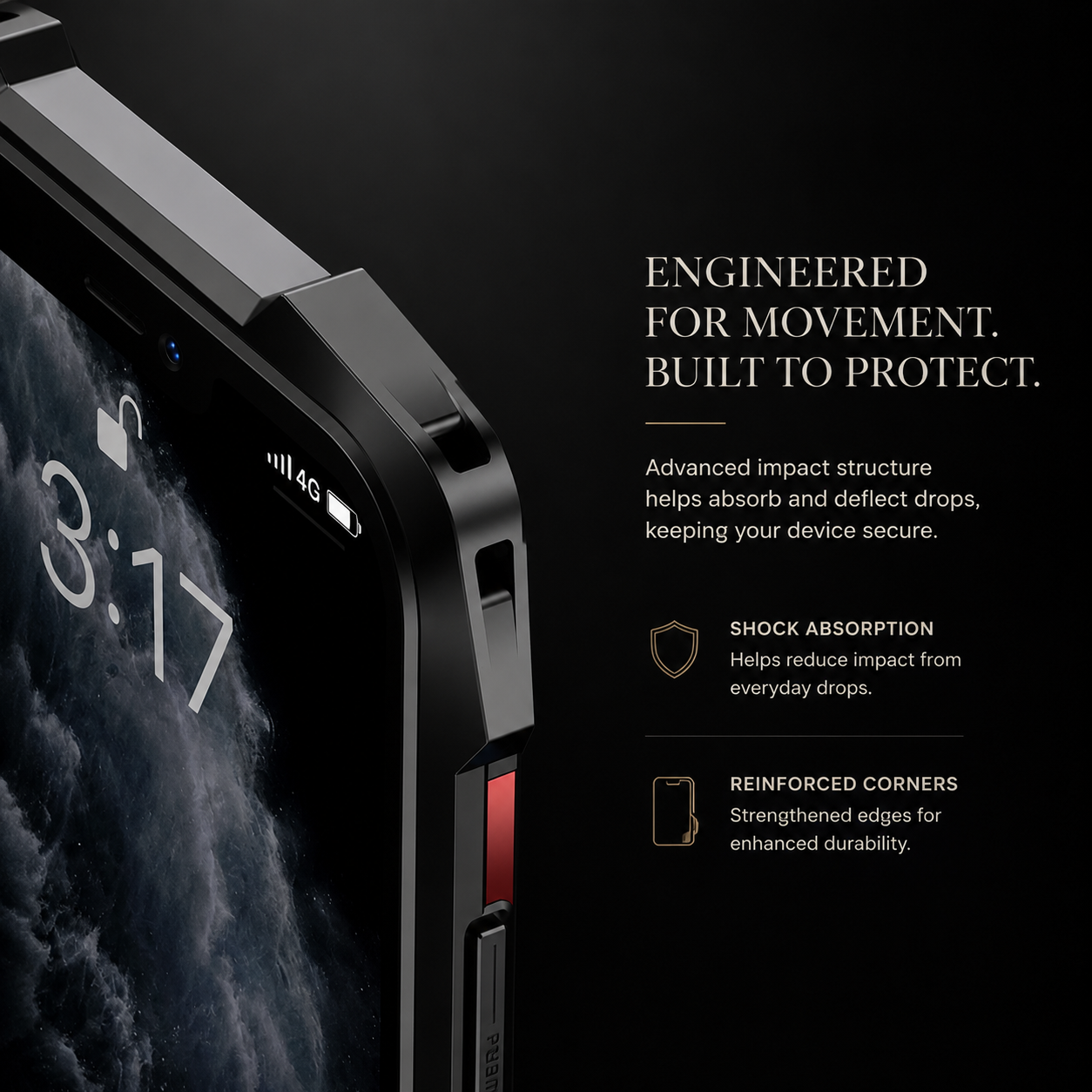 Premium iPhone Case Military Armor Shockproof Rugged Cover Dual Layer PC TPU Protective Case Anti Drop Full Body Protection Slim Design