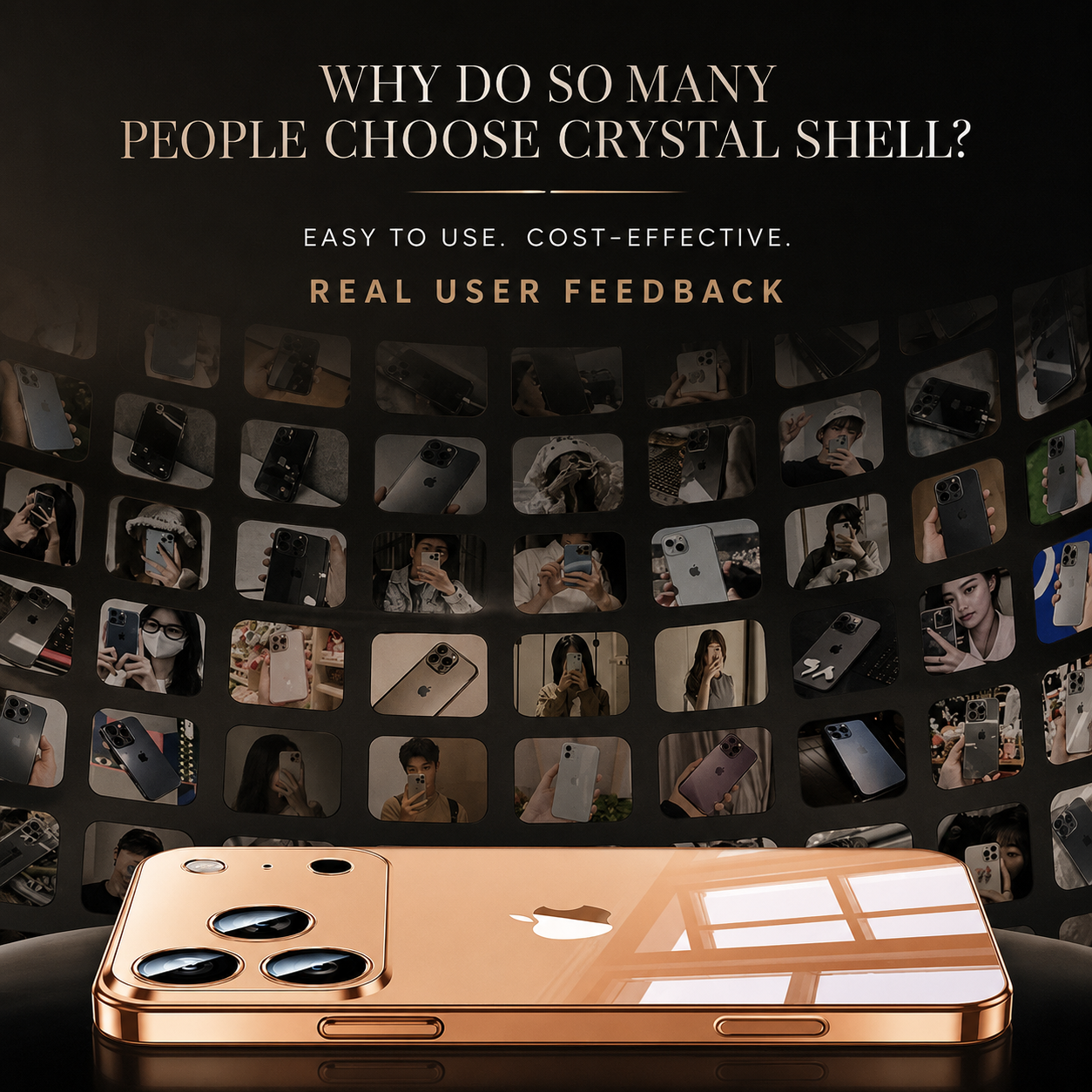 Premium iPhone Case Protective Cover Camera Lens Protection Shockproof Ultra Thin Transparent TPU Plating Anti Fingerprint Anti Scratch Full Coverage