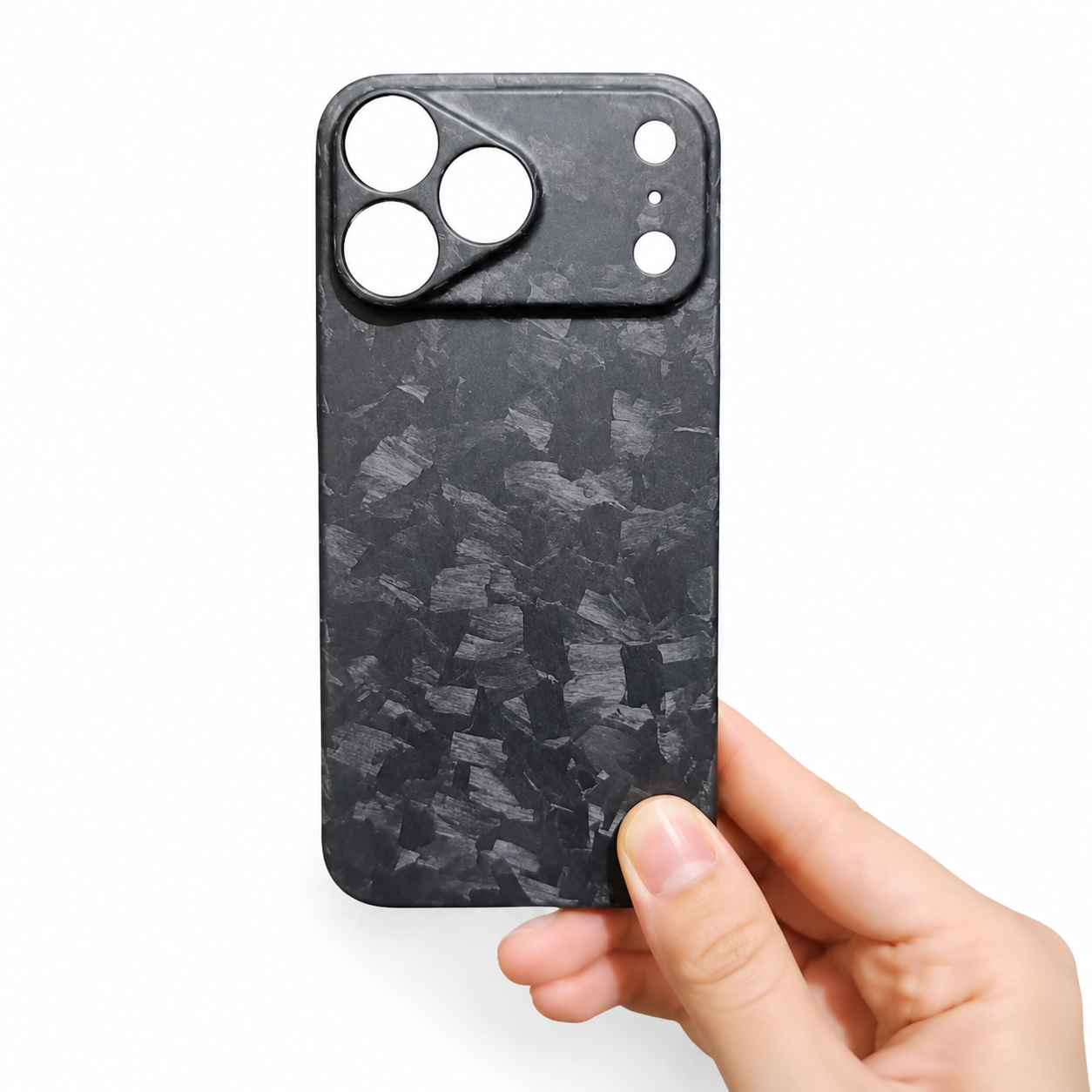 Premium iPhone Case Real Forged Carbon Fiber Cover Matte Glossy Finish Camera Lens Protection Anti Fingerprint Non Slip Slim Protective Design
