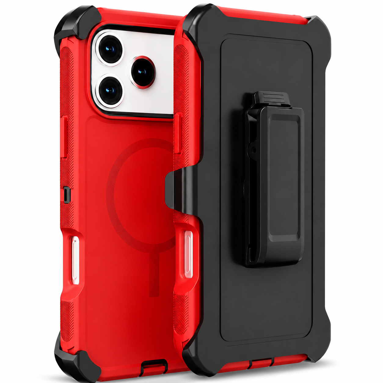 Premium iPhone Case Rugged Defender Shockproof Protective Cover Dual Layer Armor Belt Clip Magnetic Full Port Protection Anti Scratch Heavy Duty Design