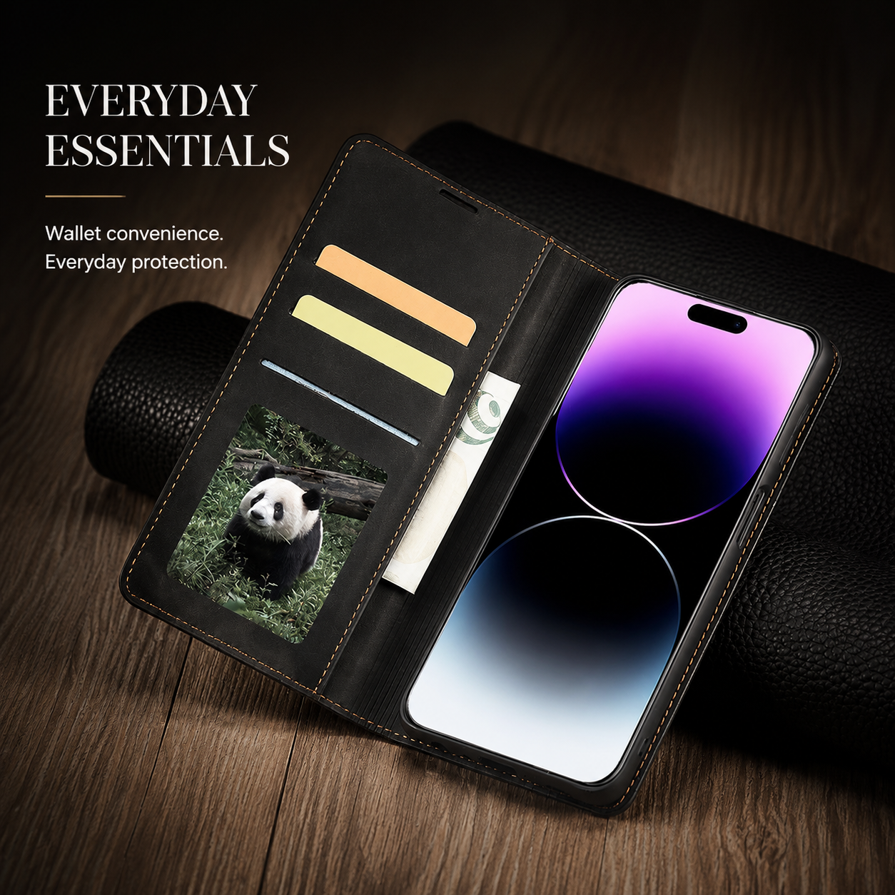 Premium iPhone Case Suede Leather Wallet Flip Cover Magnetic Closure Card Holder Shockproof Protective Cover Slim Luxury Design