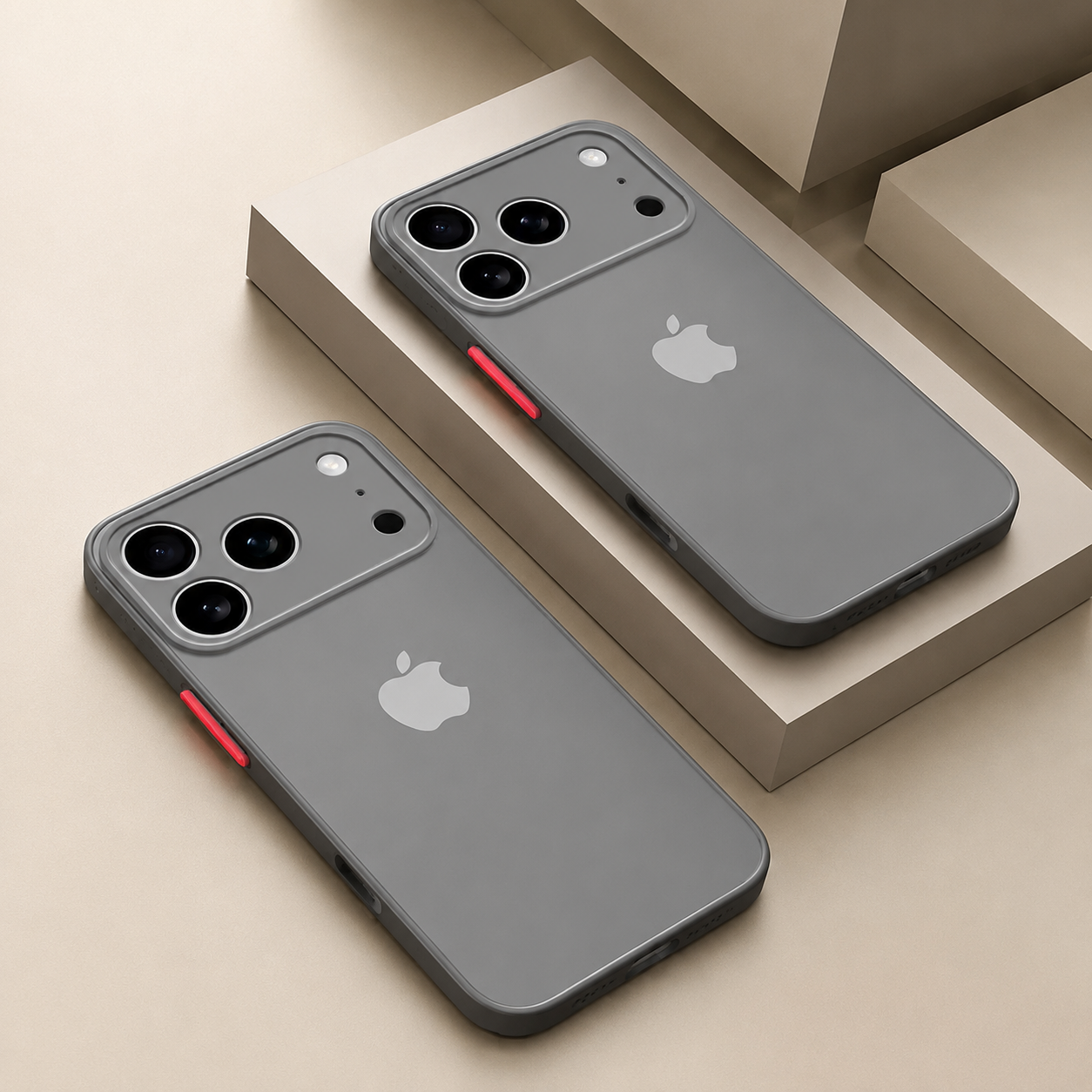 Premium iPhone Case Translucent Armor Shockproof Bumper Cover Matte Protective PC TPU Anti Fingerprint Anti Scratch Slim Full Coverage
