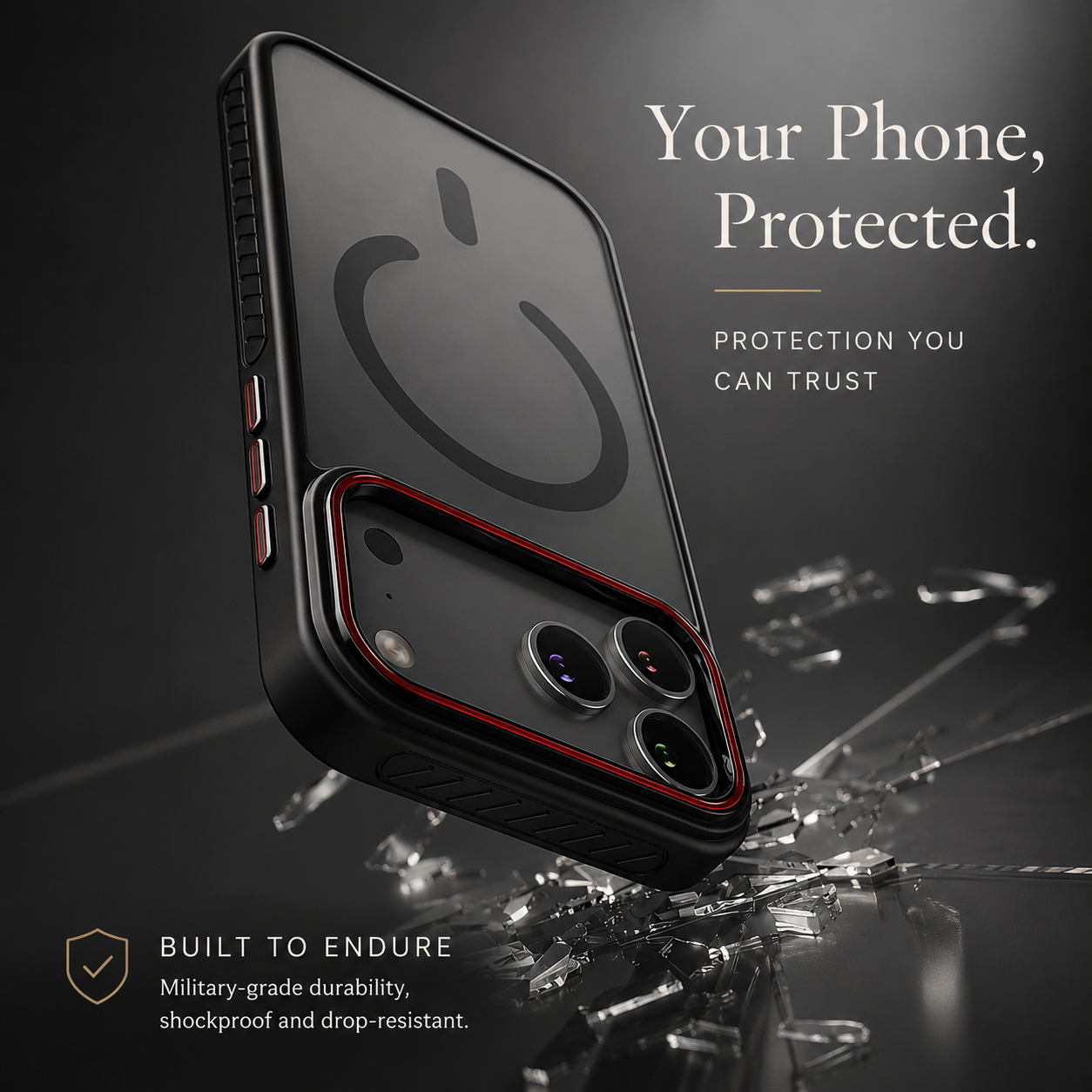 Premium iPhone Case Transparent Matte MagSafe Compatible Magnetic Protective Cover Shockproof Frame Camera Lens Protector Slim Design