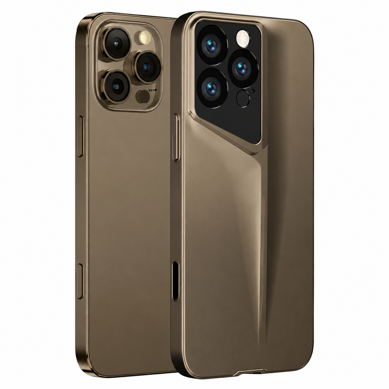 Premium iPhone Case Ultra Thin Titanium Style Protective Cover Shockproof Camera Protection Wireless Charging Matte Non Slip Full Coverage