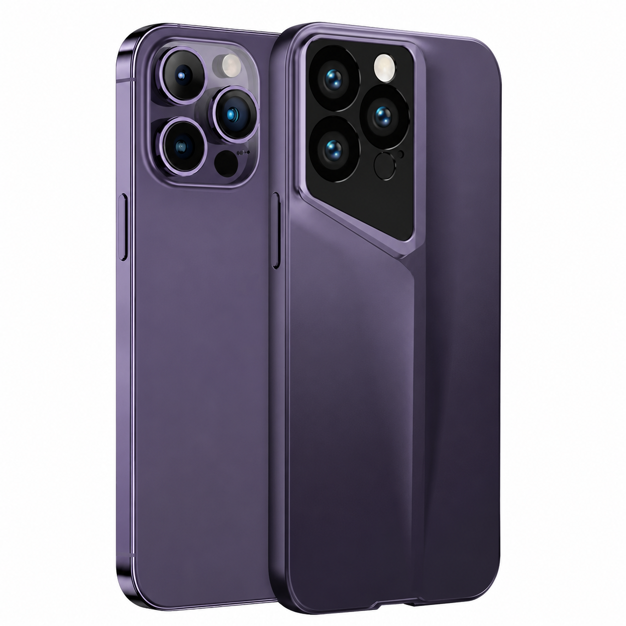 Premium iPhone Case Ultra Thin Titanium Style Protective Cover Shockproof Camera Protection Wireless Charging Matte Non Slip Full Coverage