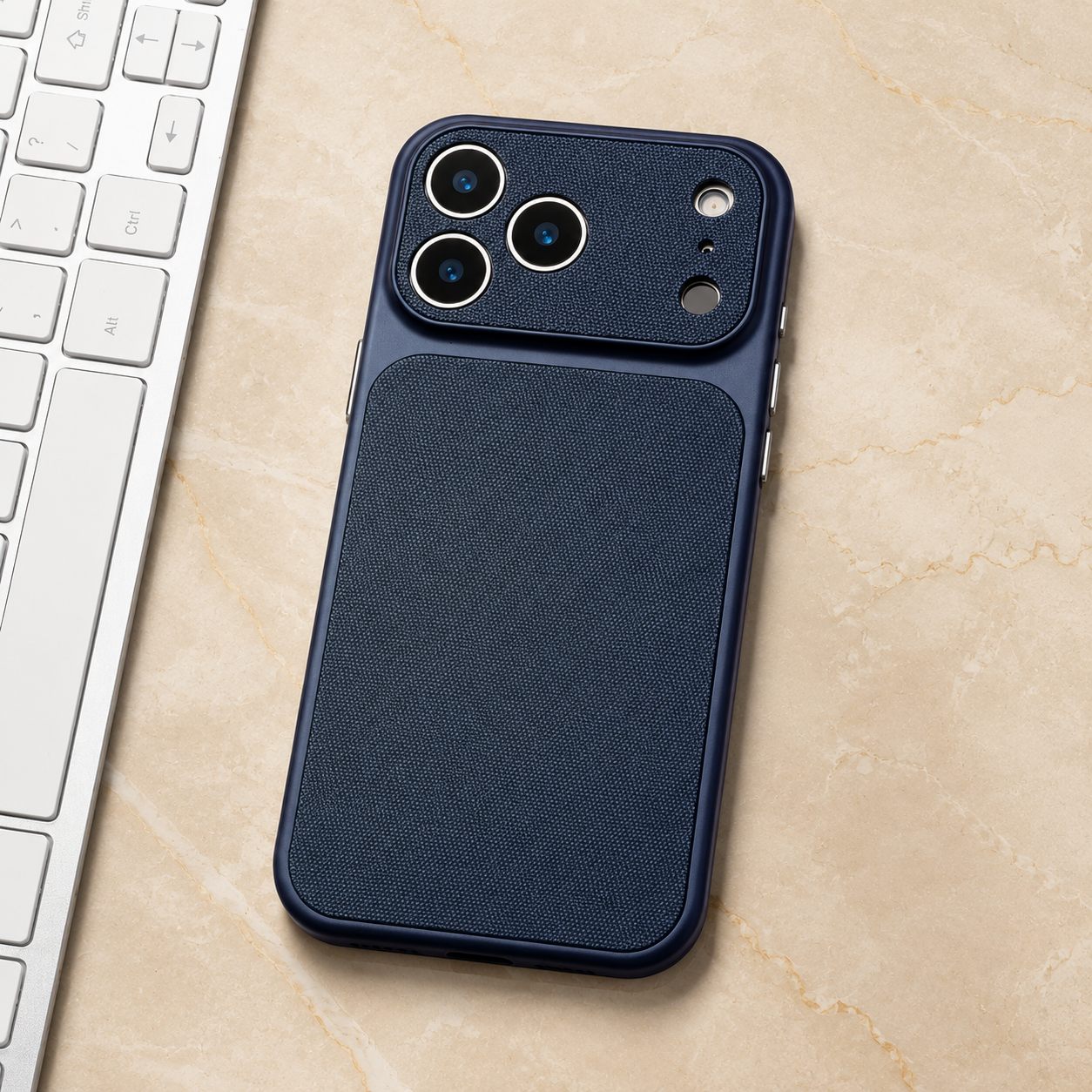 Premium iPhone Case Vintage Woven Leather Texture Magnetic Shockproof PC Plating Armor Hard Back Cover Anti Scratch Camera Protection Slim Full Coverage