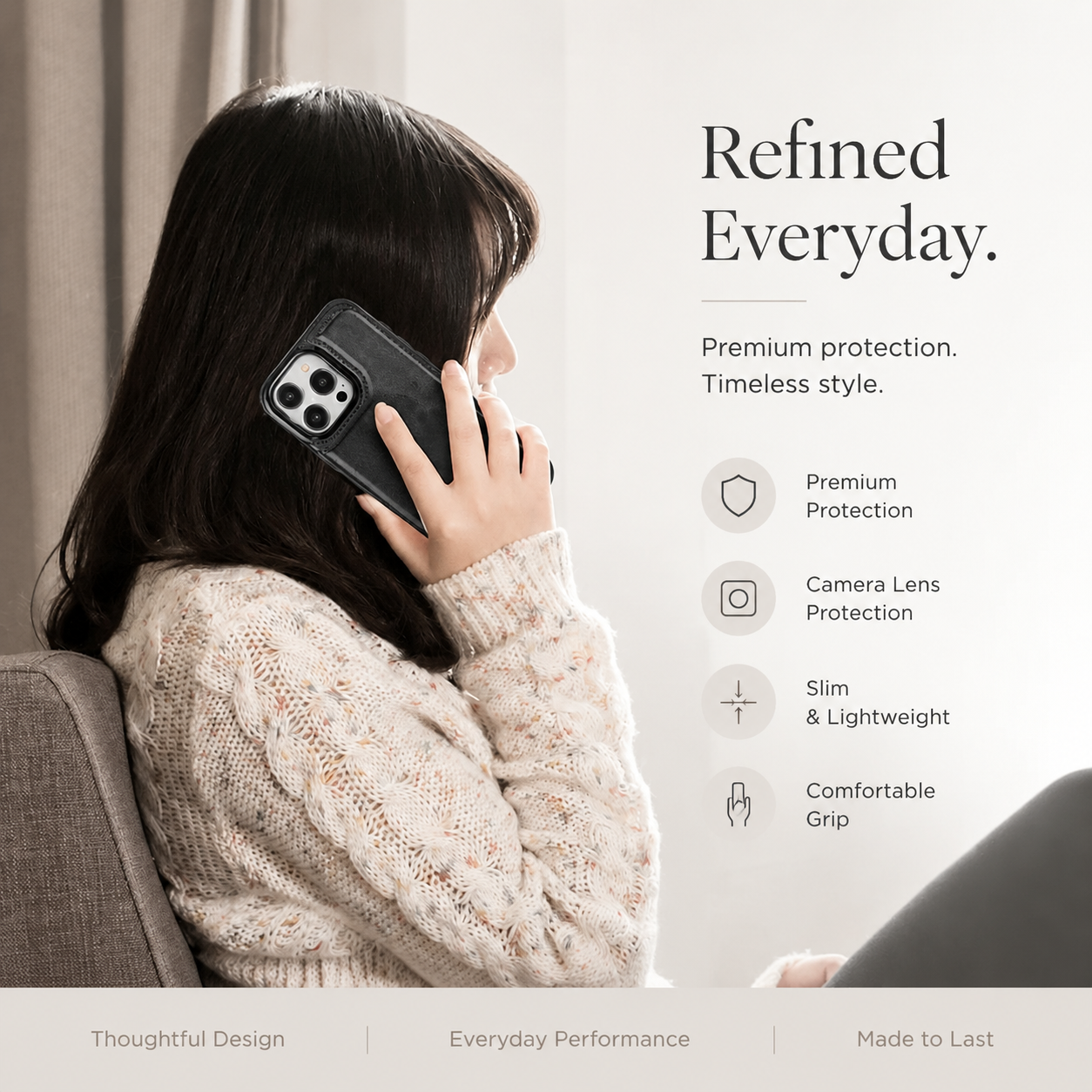 Premium iPhone Case Wallet Flip PU Leather Cover Card Holder Magnetic Closure Shockproof Protective Case Secure Pocket Full Coverage Design