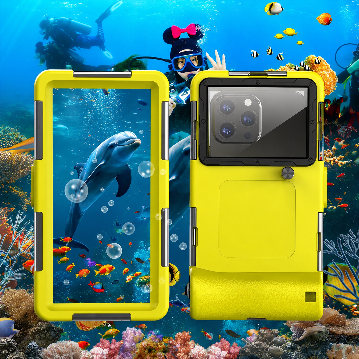 Premium iPhone Case Waterproof Diving Pouch Shockproof Protective Cover IP68 Sealed Design Anti Scratch Underwater Photography Lanyard Full Body Protection