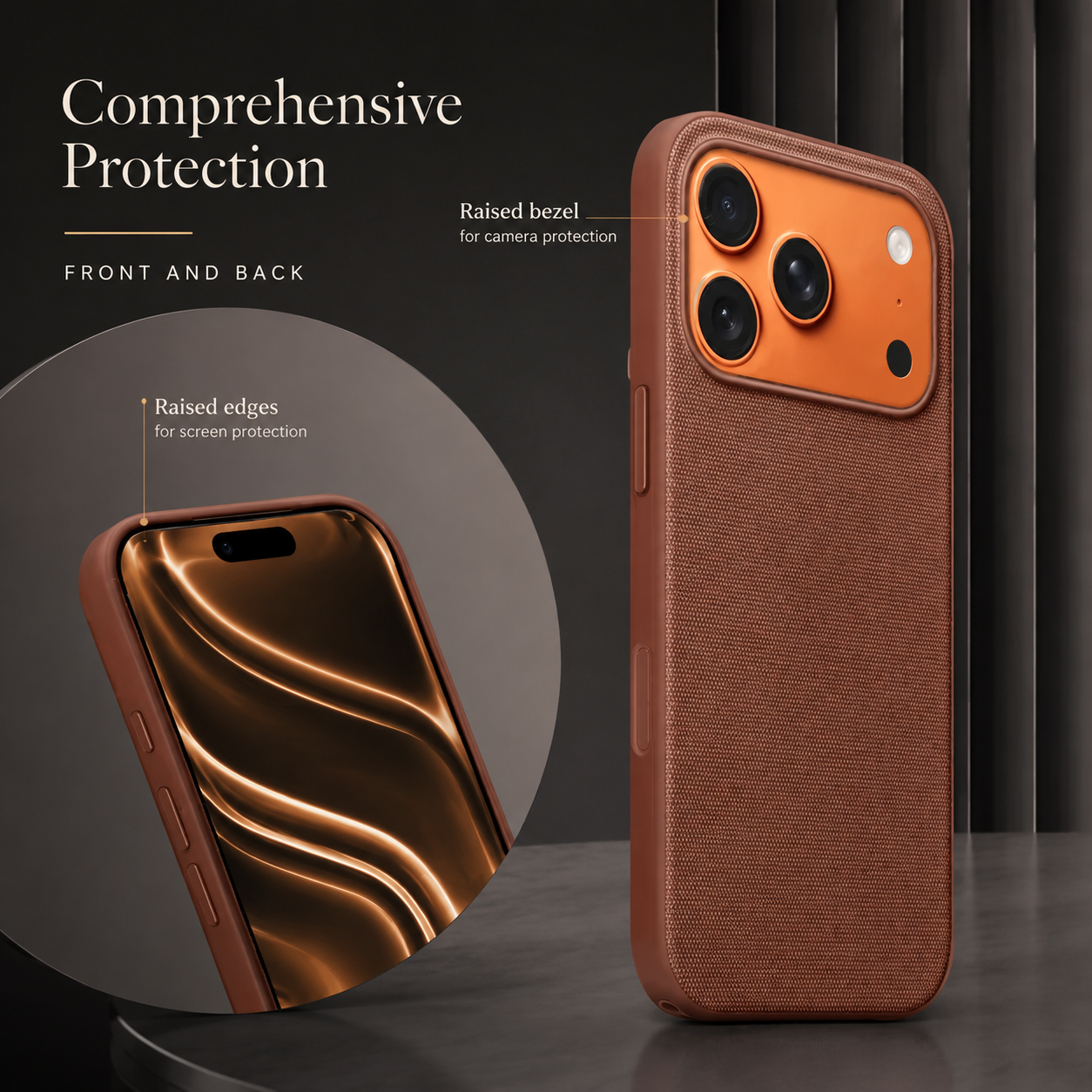 Premium iPhone Case Woven Fabric MagSafe Magnetic Protective Cover Wireless Charging Compatible Anti Fingerprint Non Slip Waterproof Shockproof Full Coverage