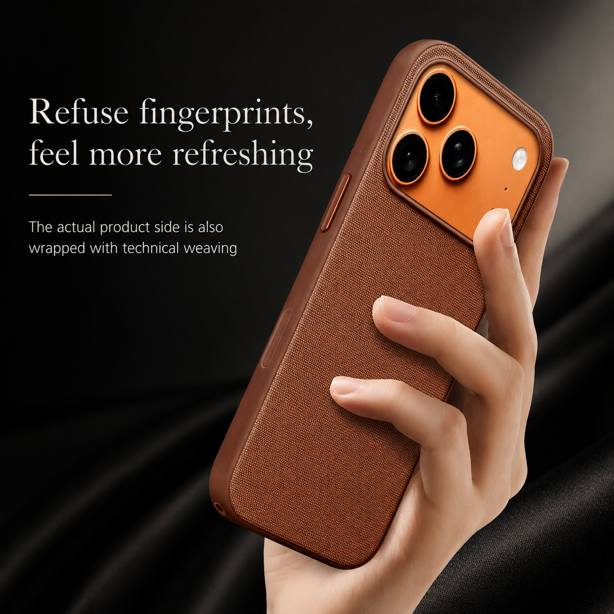 Premium iPhone Case Woven Fabric MagSafe Magnetic Protective Cover Wireless Charging Compatible Anti Fingerprint Non Slip Waterproof Shockproof Full Coverage