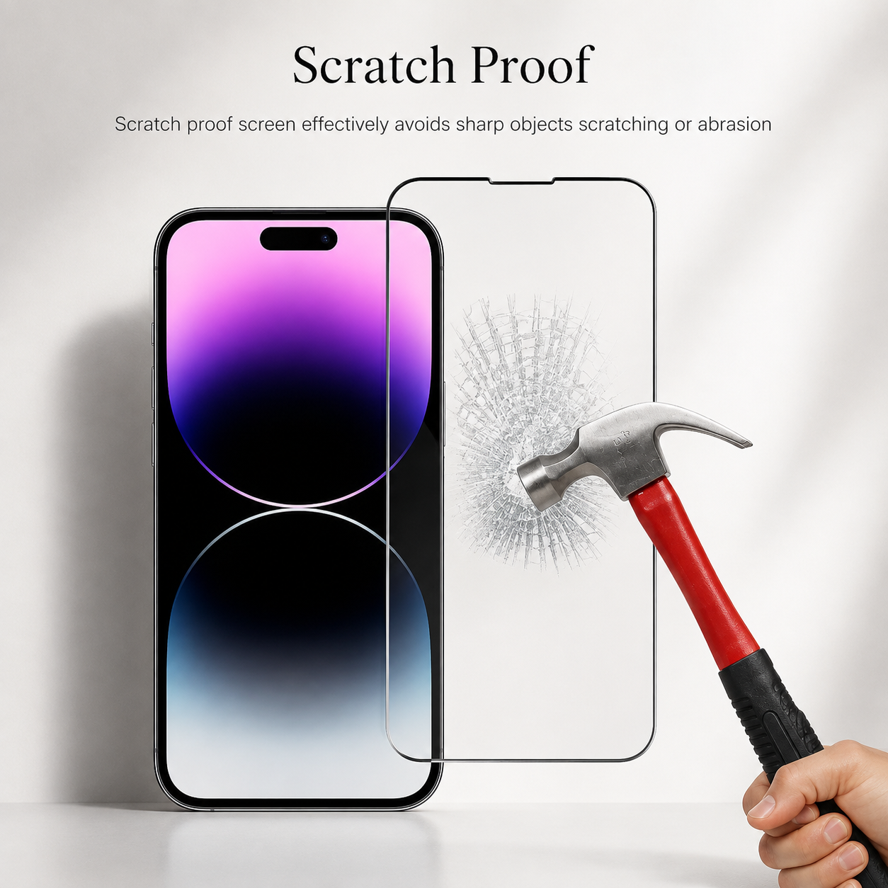 Premium iPhone Screen Protector Tempered Glass HD Clear Anti Fingerprint Scratch Resistant Bubble Free Shatterproof Ultra Thin Case Friendly