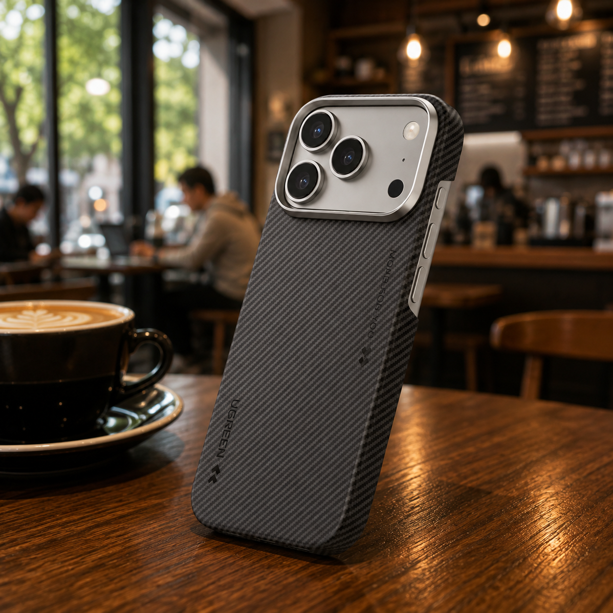Premium Luxury iPhone Case Aramid Fiber Slim Hard Cover Military Grade Shockproof Matte Black Anti Fingerprint Durable Protective Design Finish