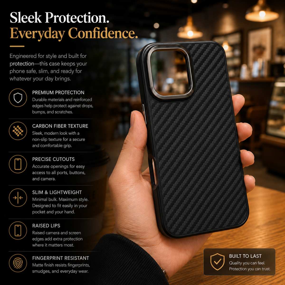 Premium Luxury iPhone Case MagSafe Compatible 1500D Aviation Carbon Fiber Cover Shockproof TPU Ultra Lightweight High Strength Protective Durable Design Finish