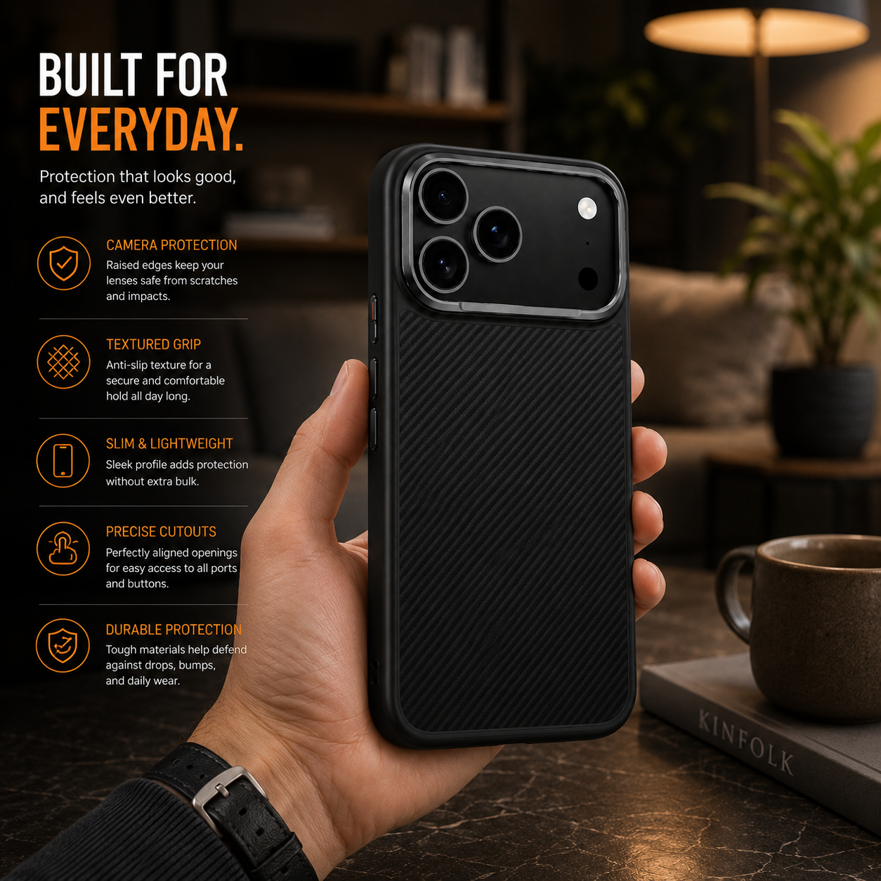 Premium Luxury iPhone Case MagSafe Compatible 600D Kevlar Aramid Fiber Cover Magnetic Shockproof Half Wrapped Anti Fingerprint Protective Durable Design