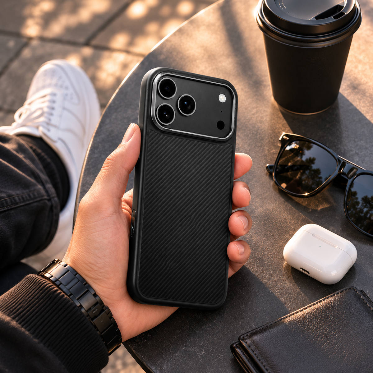 Premium Luxury iPhone Case MagSafe Compatible 600D Kevlar Aramid Fiber Cover Magnetic Shockproof Half Wrapped Anti Fingerprint Protective Durable Design