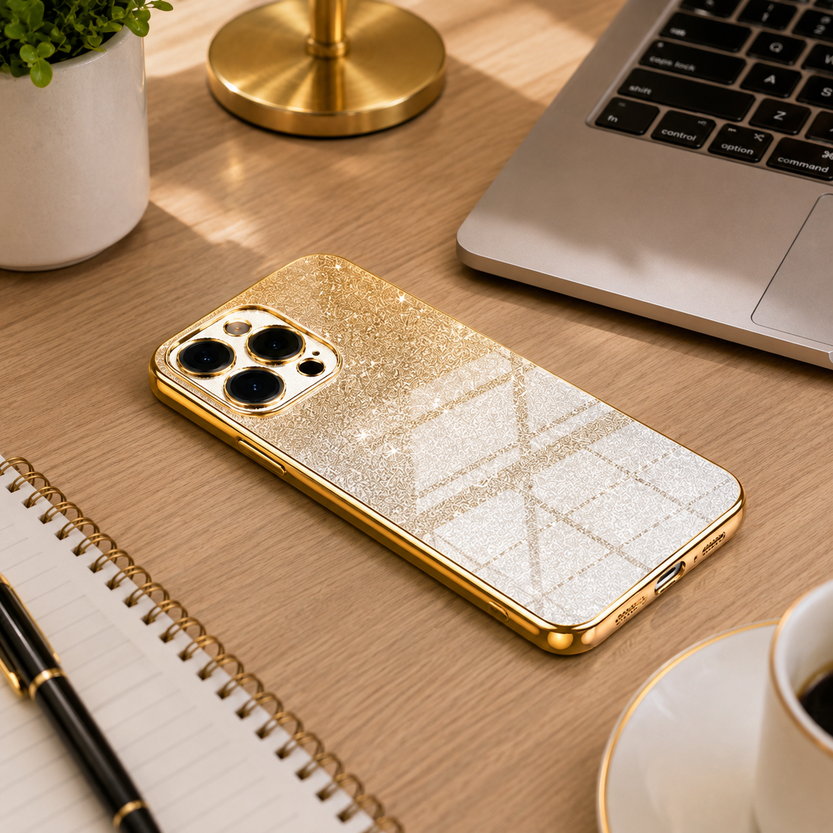 Premium Luxury iPhone Case MagSafe Compatible Glitter TPU Cover Shockproof Camera Lens Protection Slim Protective Durable Design Finish Style Matte