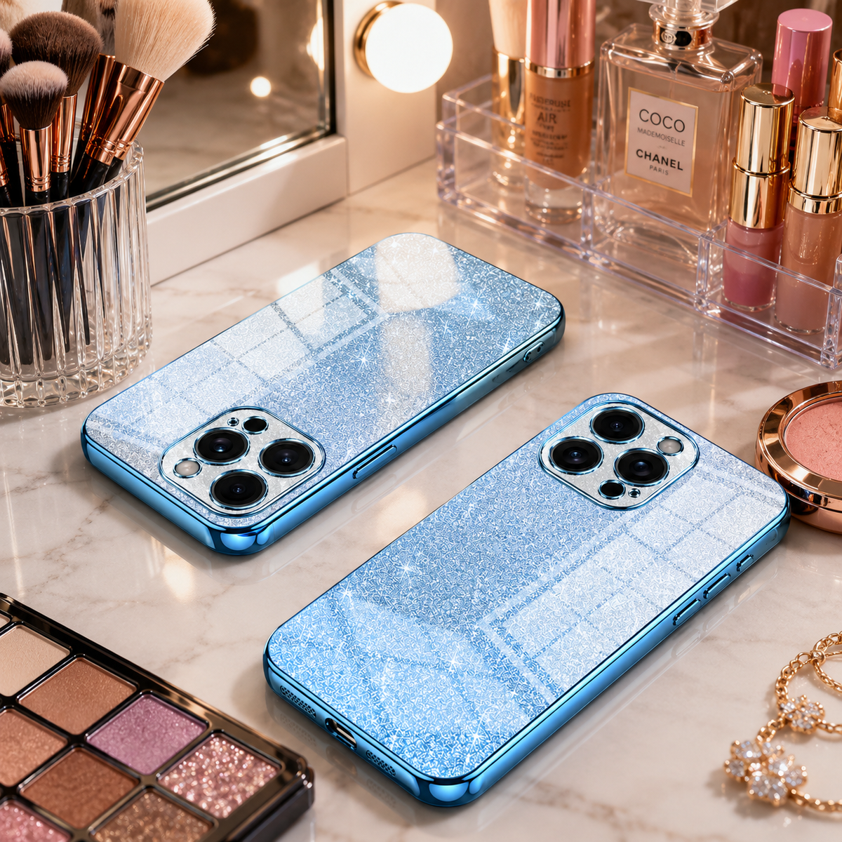 Premium Luxury iPhone Case MagSafe Compatible Glitter TPU Cover Shockproof Camera Lens Protection Slim Protective Durable Design Finish Style Matte