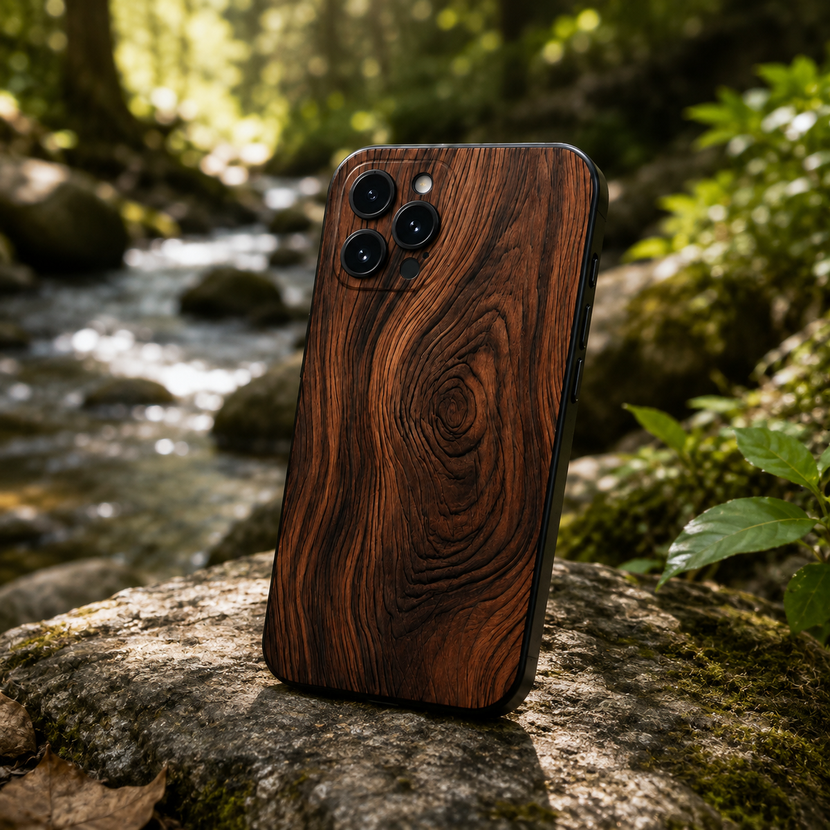 Premium Luxury iPhone Case MagSafe Compatible Natural Wood Back Cover TPU Bumper Shockproof Camera Protection Ultra Thin Slim Design Finish
