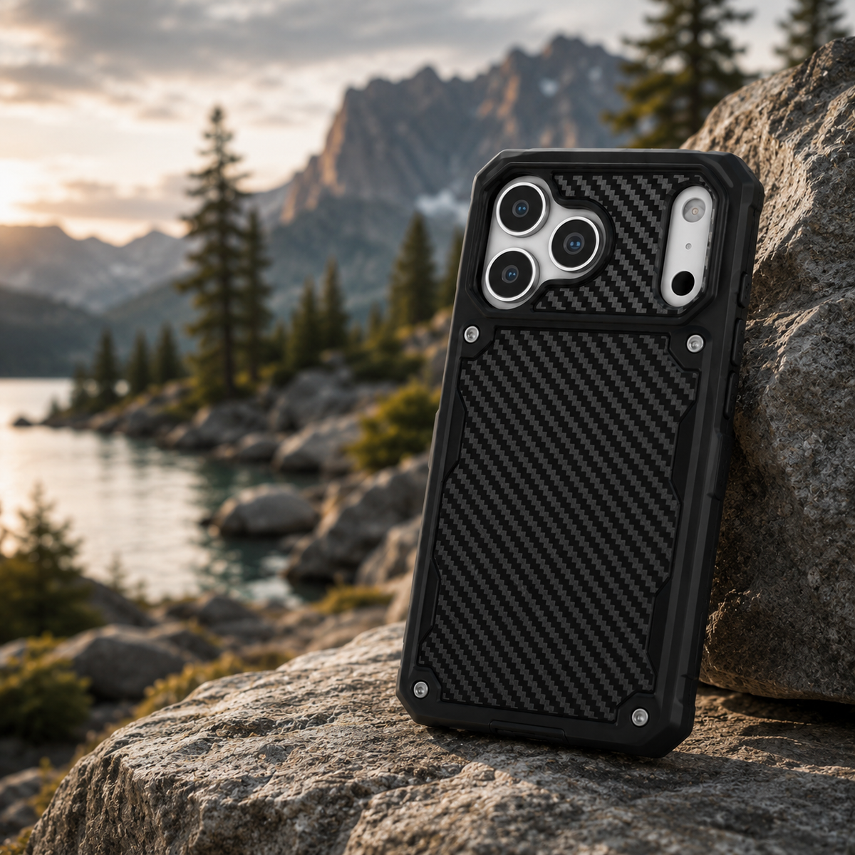 Premium Luxury iPhone Case MagSafe Compatible Rugged Heavy Duty Cover Shockproof Military Grade Drop Protection Anti Slip Grip Slim Durable Design Finish