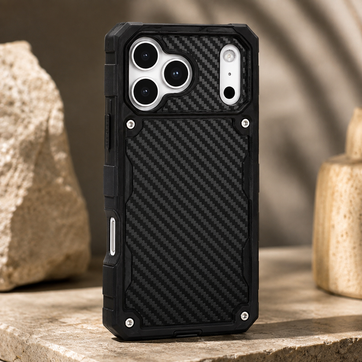 Premium Luxury iPhone Case MagSafe Compatible Rugged Heavy Duty Cover Shockproof Military Grade Drop Protection Anti Slip Grip Slim Durable Design Finish