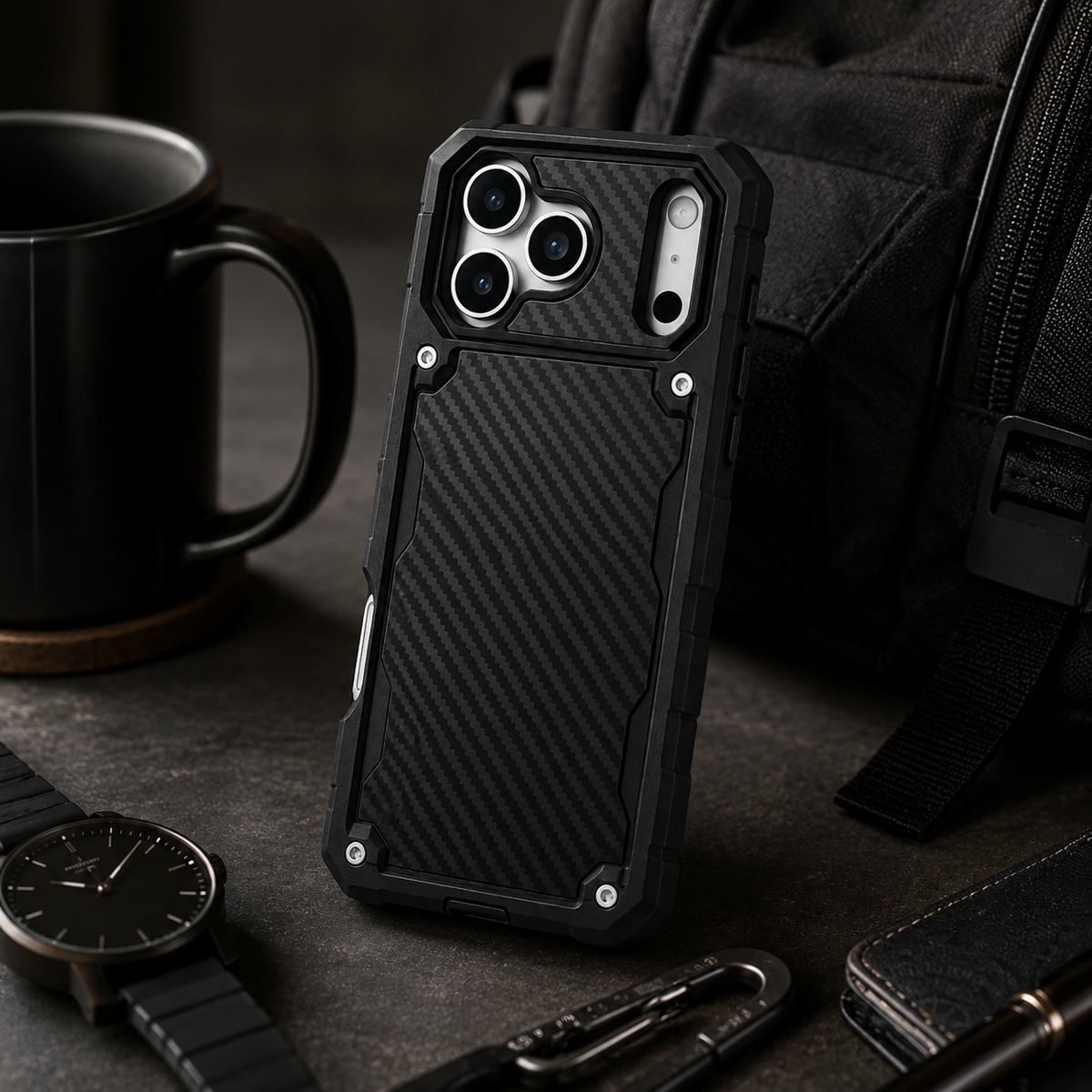 Premium Luxury iPhone Case MagSafe Compatible Rugged Heavy Duty Cover Shockproof Military Grade Drop Protection Anti Slip Grip Slim Durable Design Finish