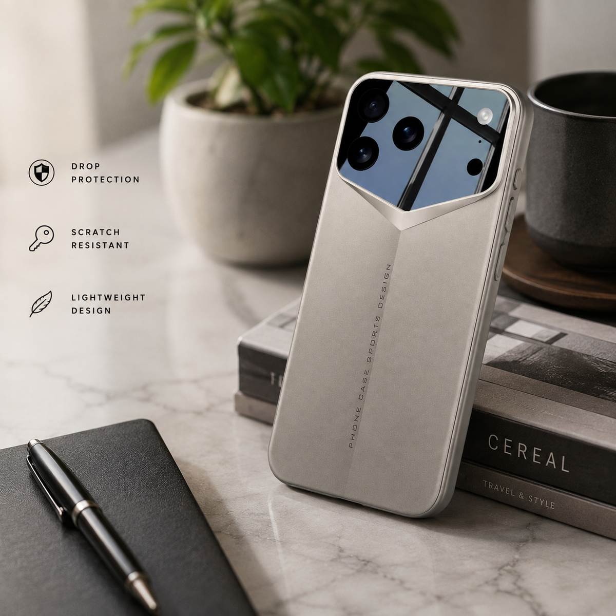 Premium Luxury iPhone Case Ultra Thin Hard Back Cover Shockproof Camera Protection Anti Scratch Full Coverage Slim Protective Design Finish