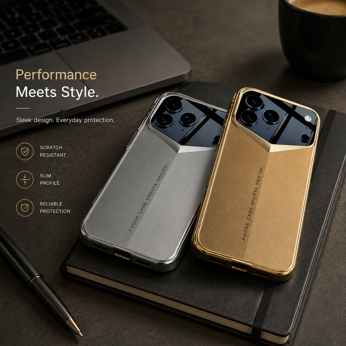 Premium Luxury iPhone Case Ultra Thin Hard Back Cover Shockproof Camera Protection Anti Scratch Full Coverage Slim Protective Design Finish