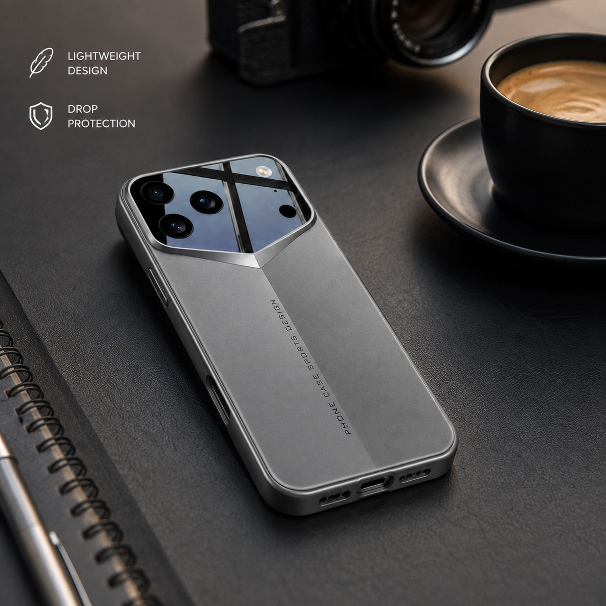 Premium Luxury iPhone Case Ultra Thin Hard Back Cover Shockproof Camera Protection Anti Scratch Full Coverage Slim Protective Design Finish
