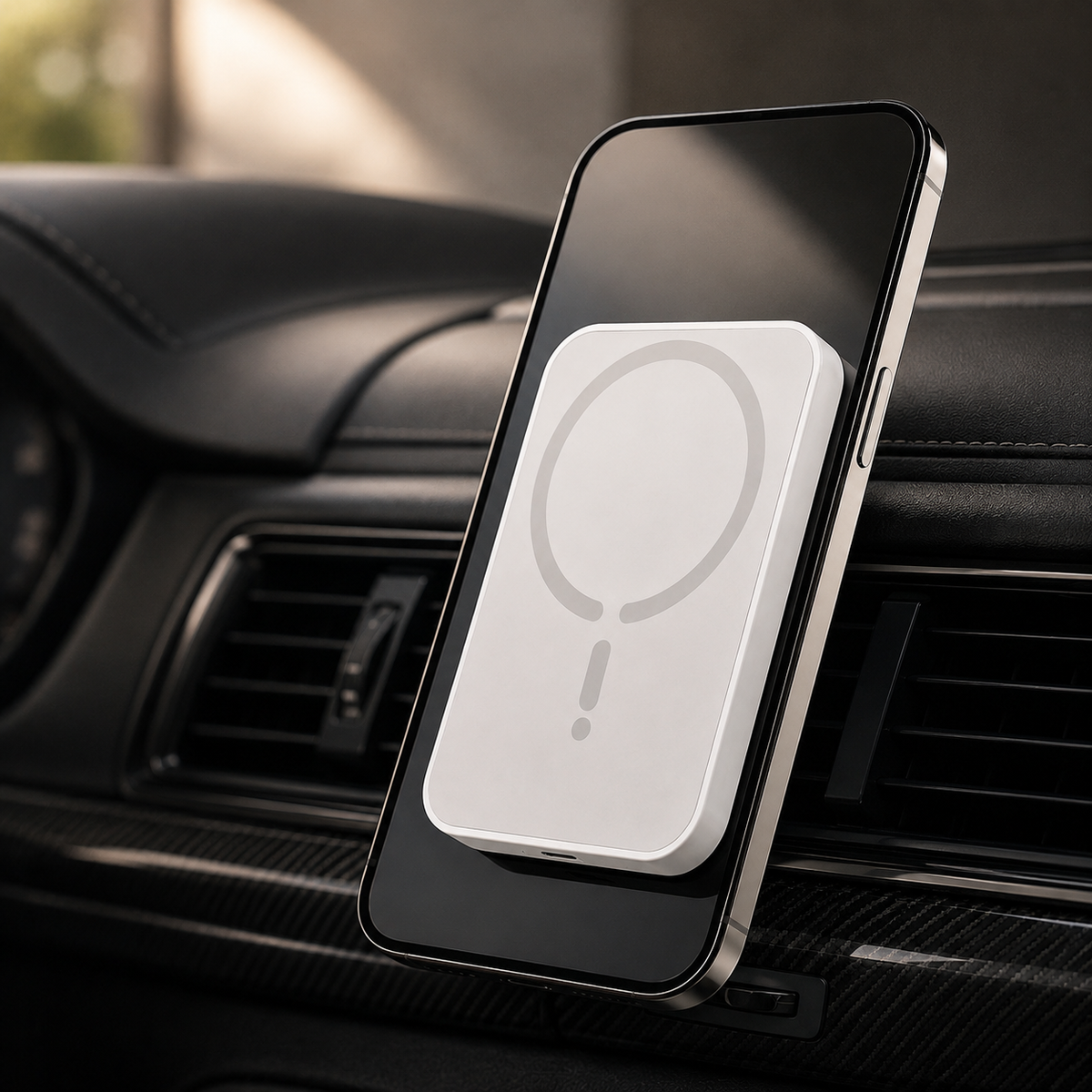 Premium Magnetic Car Wireless Charger Air Vent Phone Holder 100W Fast Charging MagSafe Compatible Wireless Charging Mount Stand Compatible with iPhone
