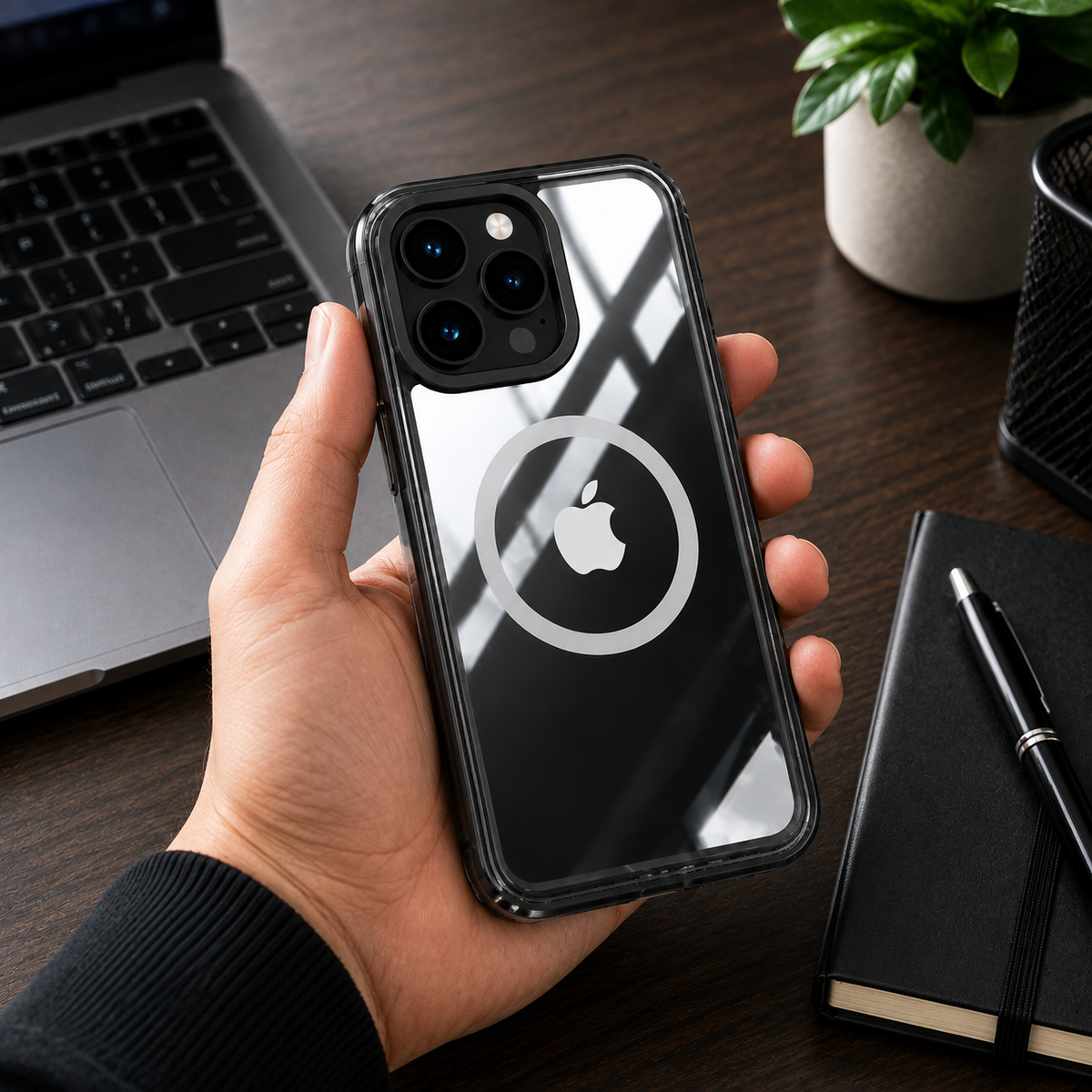 Premium Magnetic iPhone Case Full Body Tempered Glass MagSafe Compatible Shockproof Cover 360 Protection Wireless Charging Slim Protective Design