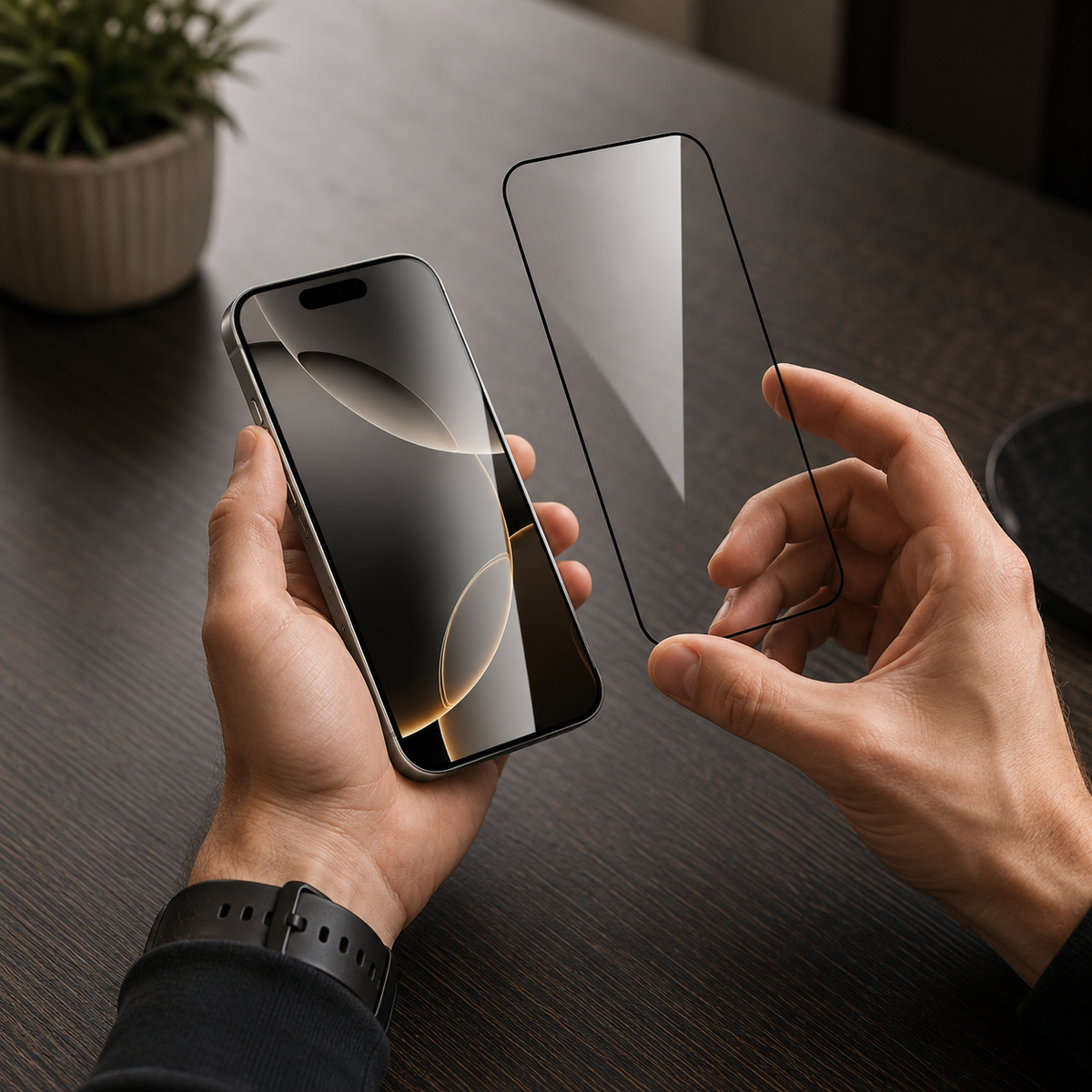 Premium Tempered Glass Screen Protector HD Clear Full Coverage Scratch Resistant Bubble Free Fingerprint Resistant Compatible with iPhone