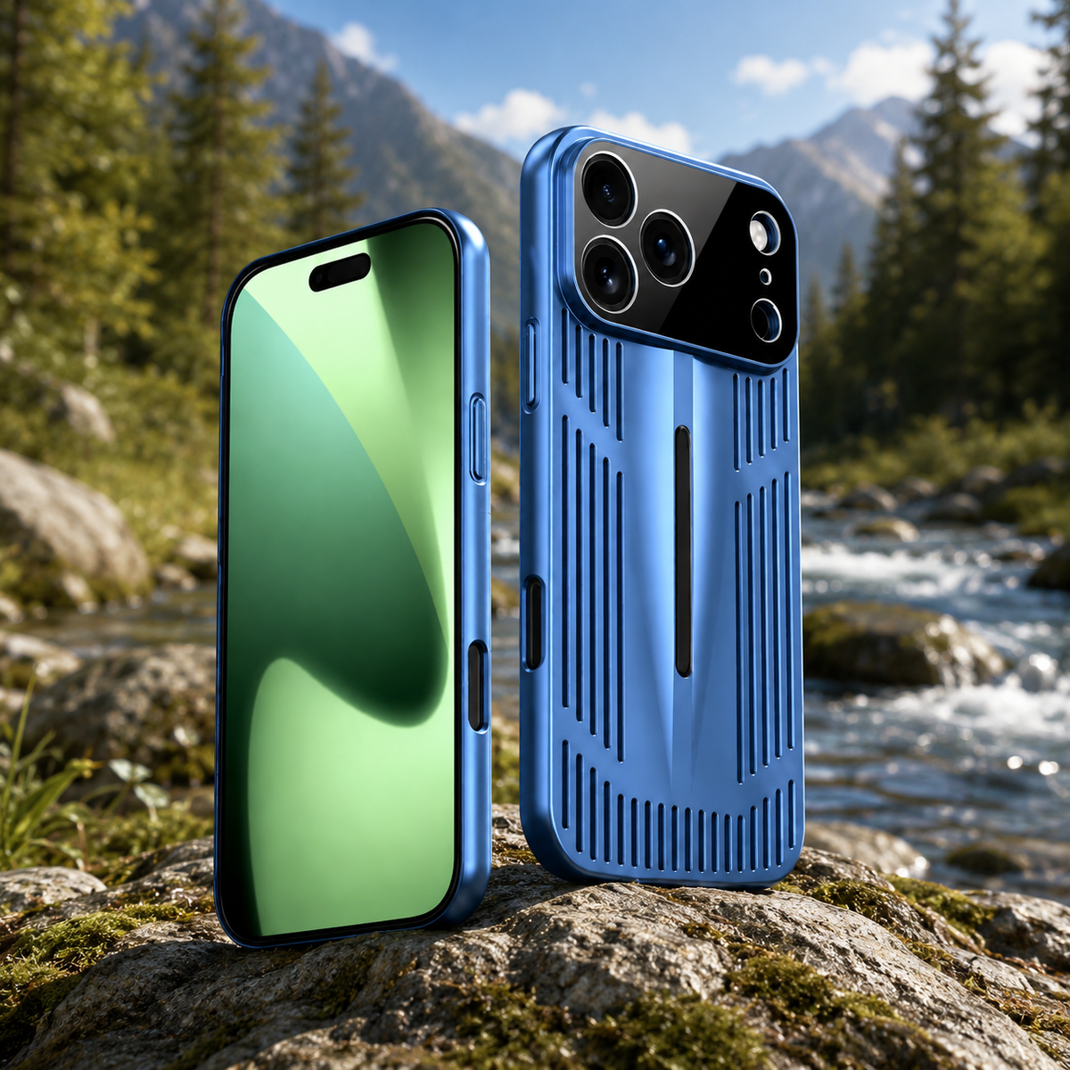 Premium iPhone Case Cooling Protective Cover Shockproof PC TPU Anti Scratch Anti Fingerprint Heat Dissipation Non Slip Slim Full Coverage