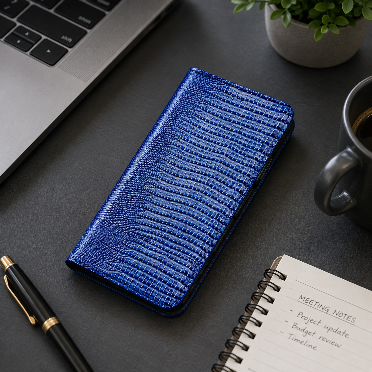 Premium iPhone Case Genuine Cowhide Leather Flip Wallet Protective Cover Crocodile Grain Card Holder Magnetic Stand Shockproof Full Body Design
