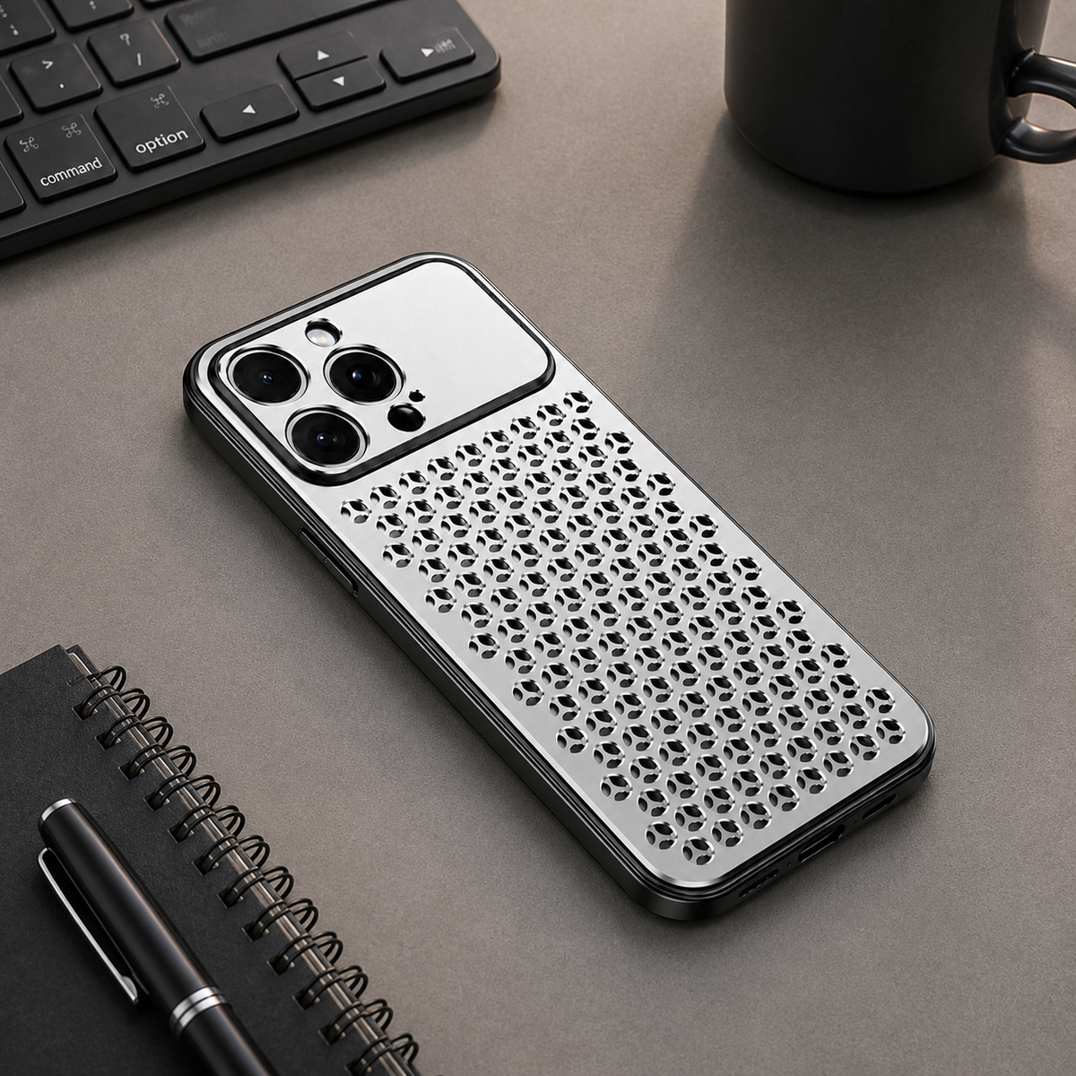 Premium iPhone Case MagSafe Compatible Aluminum Metal Breathable Protective Cover Ultra Thin Matte Anti Scratch Lightweight Heat Dissipation Protective Design