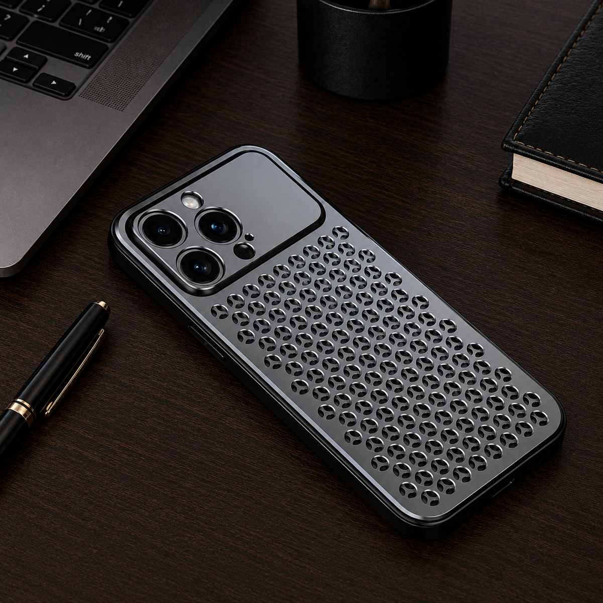 Premium iPhone Case MagSafe Compatible Aluminum Metal Breathable Protective Cover Ultra Thin Matte Anti Scratch Lightweight Heat Dissipation Protective Design