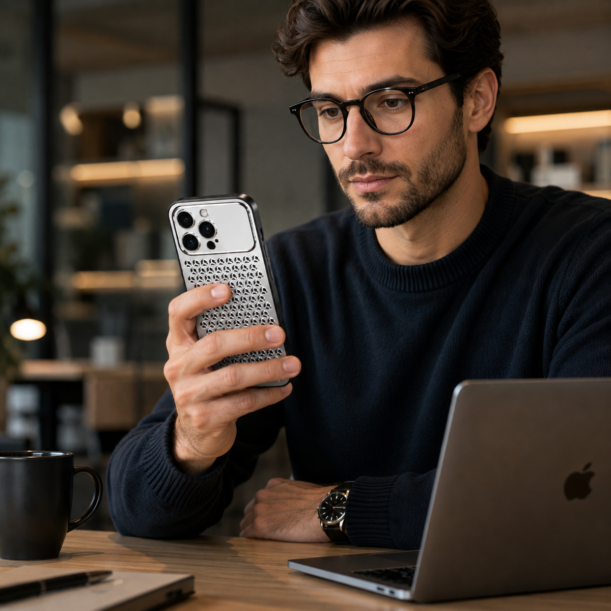Premium iPhone Case MagSafe Compatible Aluminum Metal Breathable Protective Cover Ultra Thin Matte Anti Scratch Lightweight Heat Dissipation Protective Design
