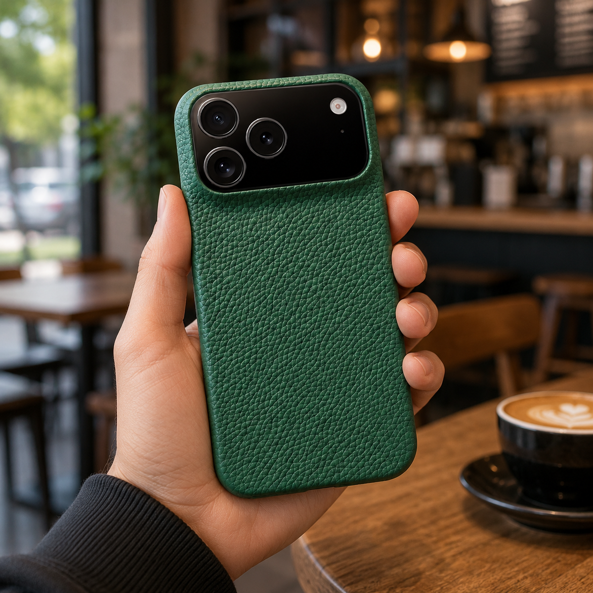 Premium iPhone Case MagSafe Compatible Genuine Leather Protective Cover Magnetic Camera Lens Protection Anti Scratch Slim Full Coverage