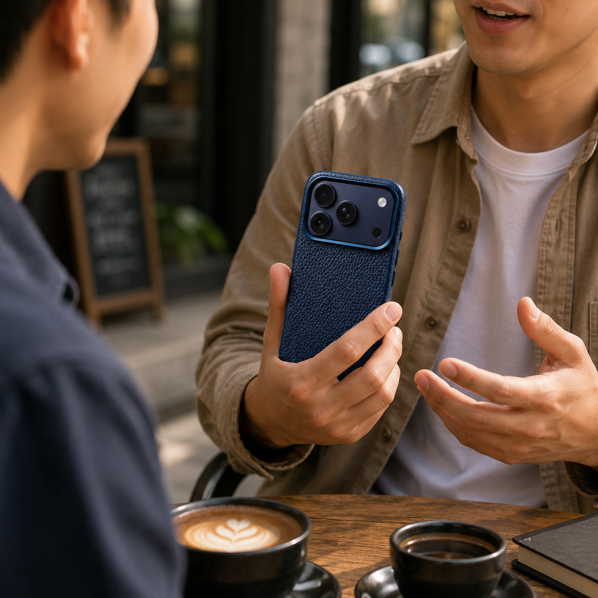 Premium iPhone Case MagSafe Compatible Luxury Lychee Leather Protective Cover Magnetic Shockproof Alloy Lens Protection Anti Scratch Full Coverage