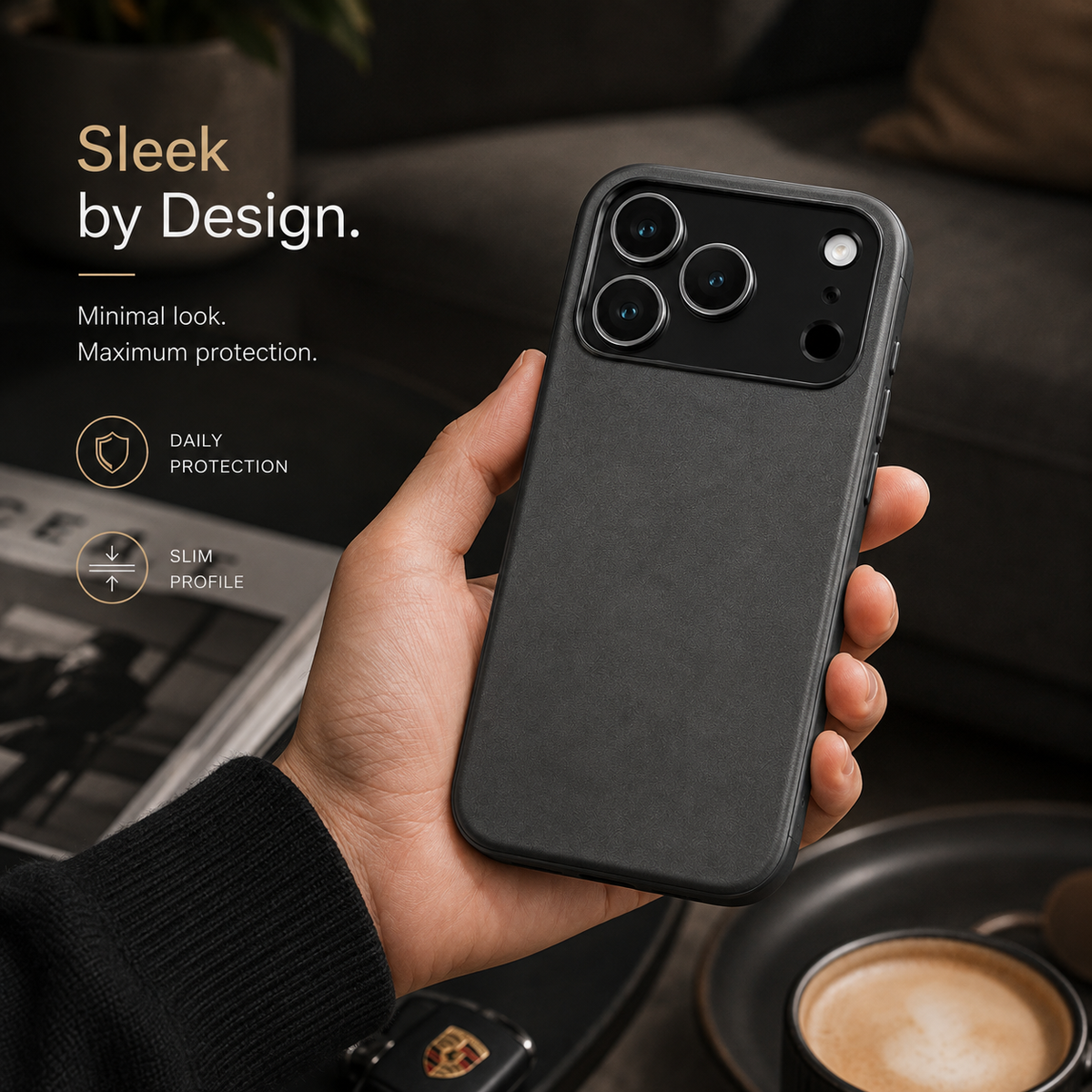 Premium iPhone Case MagSafe Compatible Magnetic Car Holder Shockproof Protective Cover Anti Fingerprint Slim Full Coverage Camera Lens Protection